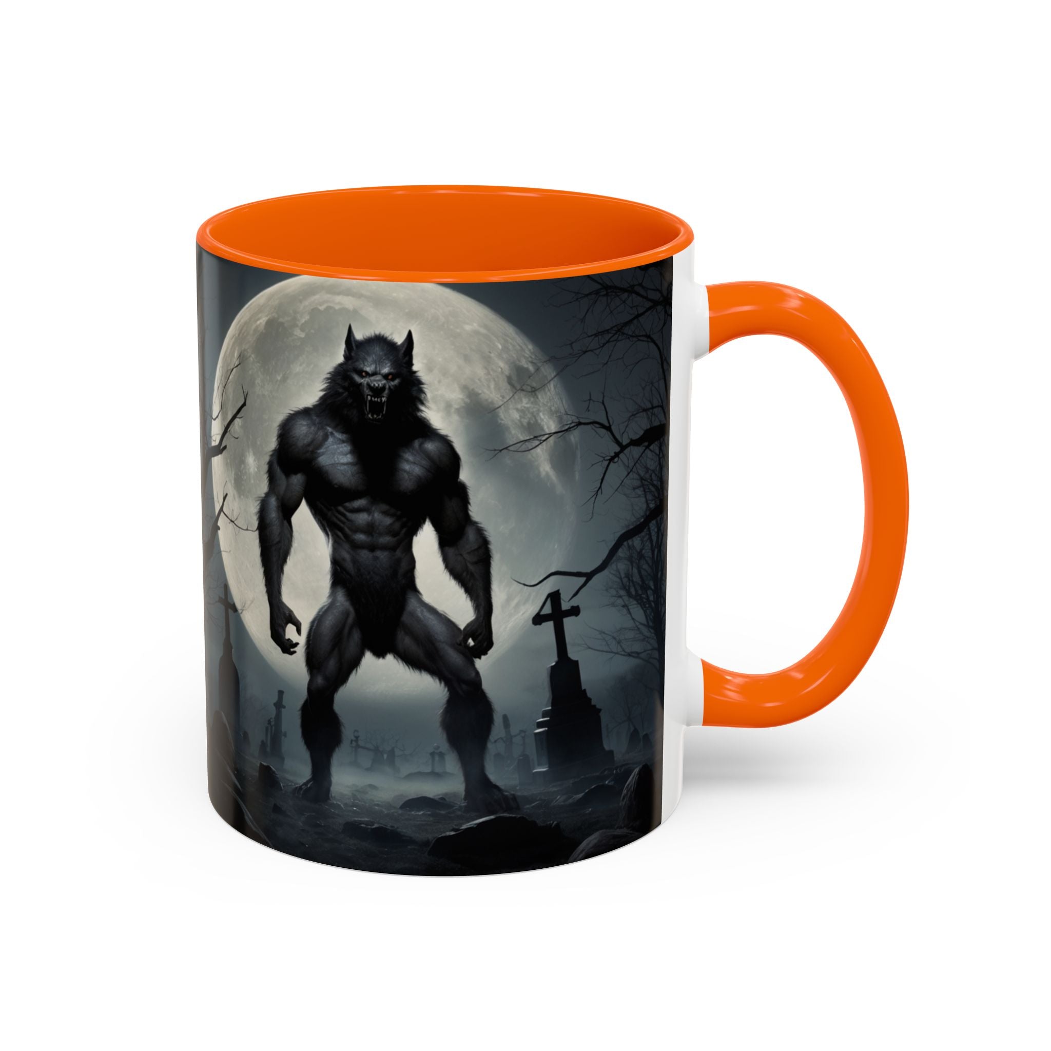 Werewolf Moon Coffee Mug — Gothic Graveyard Accent Mug (11/15oz) fantasy