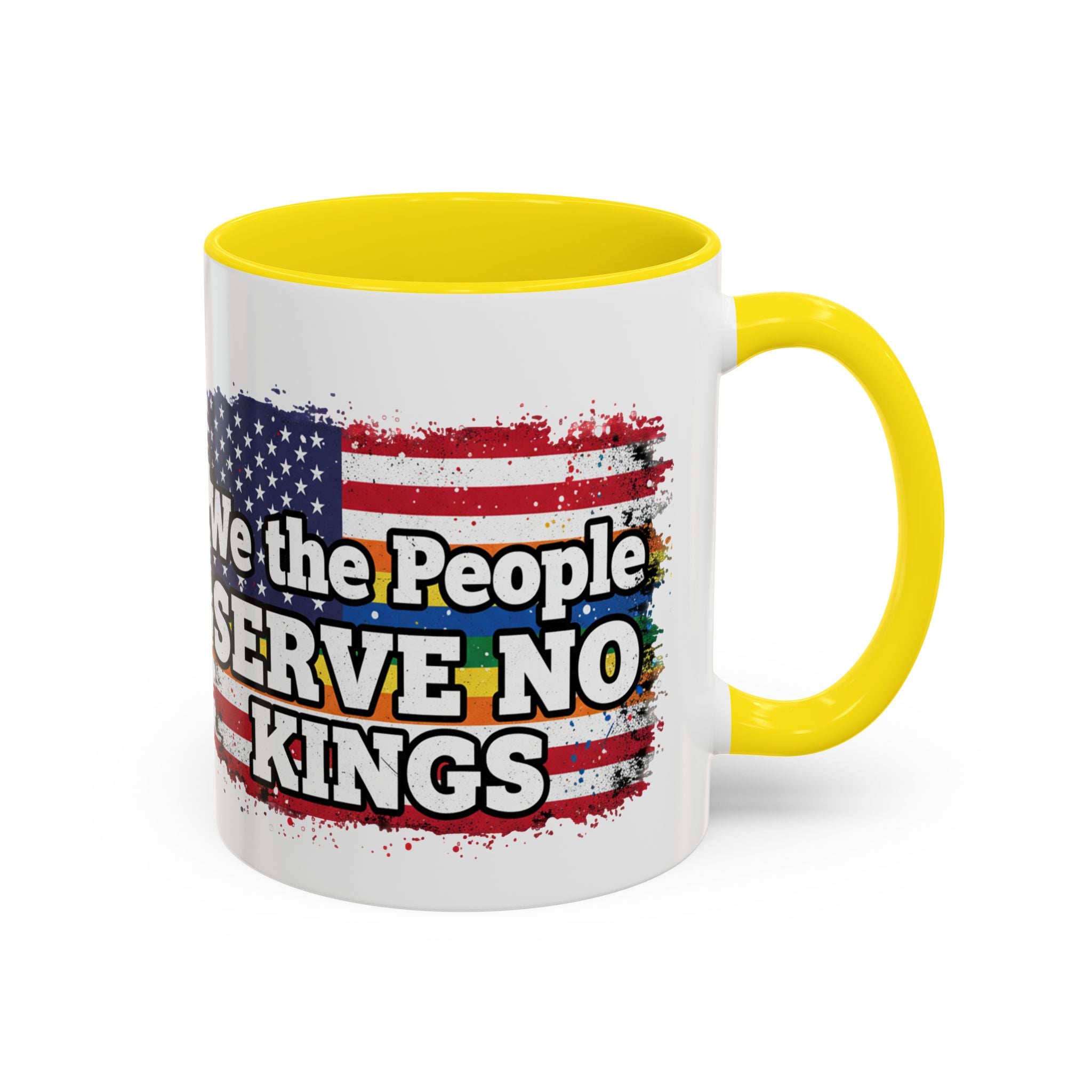 Patriotic Coffee Mug – "We the People Serve No Kings"