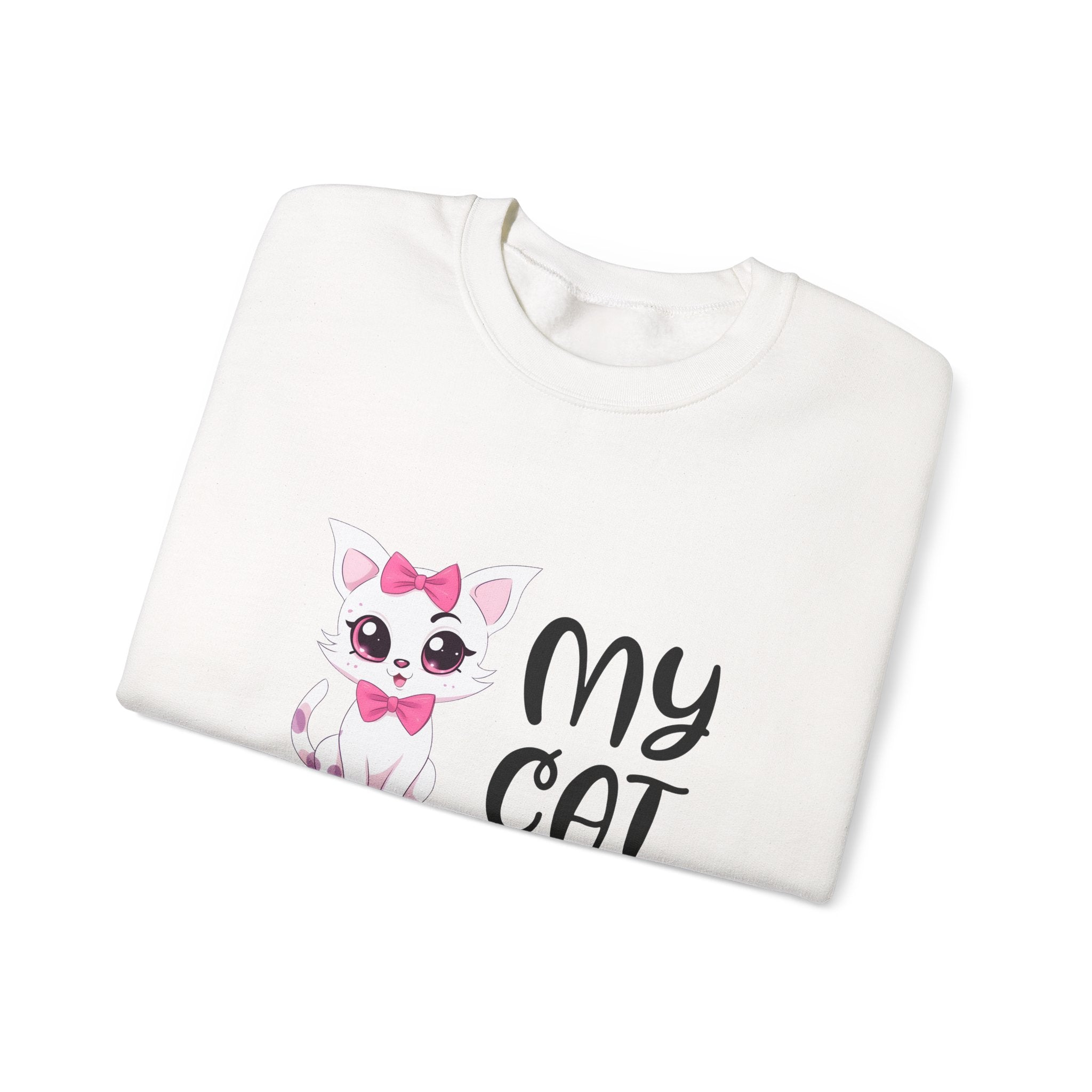 Cute Cat Lover Sweatshirt, My Cat Is Calling Crewneck, Animal Print Pullover, Pet Owner Gift, Cozy Sweatshirt for Cat Moms