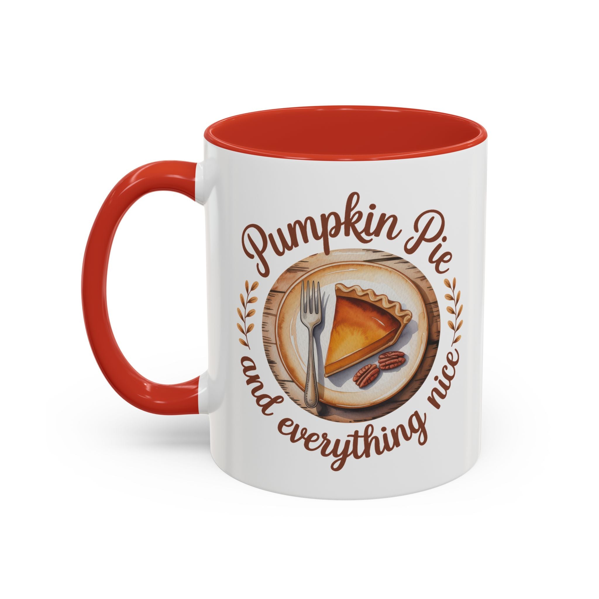 Pumpkin Pie Accent Coffee Mug - Perfect for Fall and Thanksgiving Warmth