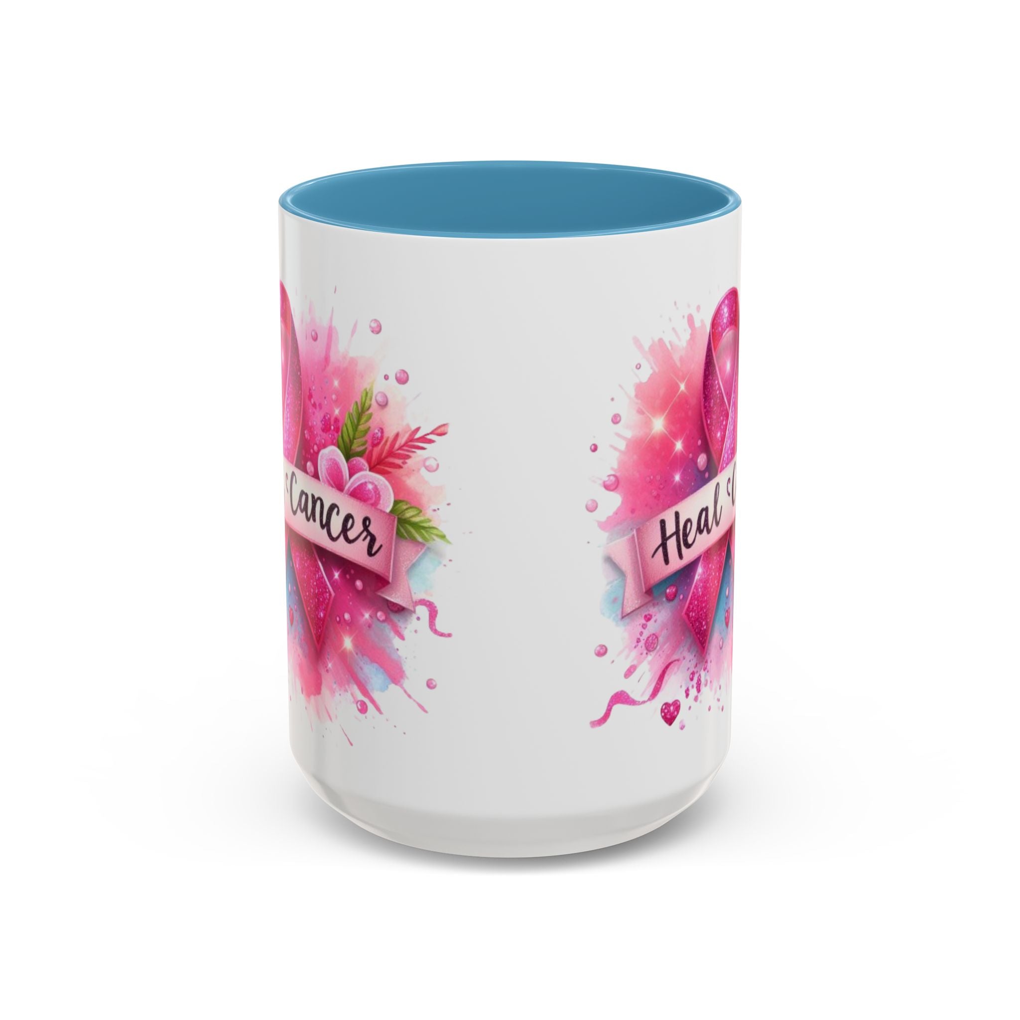 Pink Ribbon Healing Coffee Mug | Support Cancer Awareness | Inspirational Gift | Breast Cancer Support | 11oz & 15oz Options