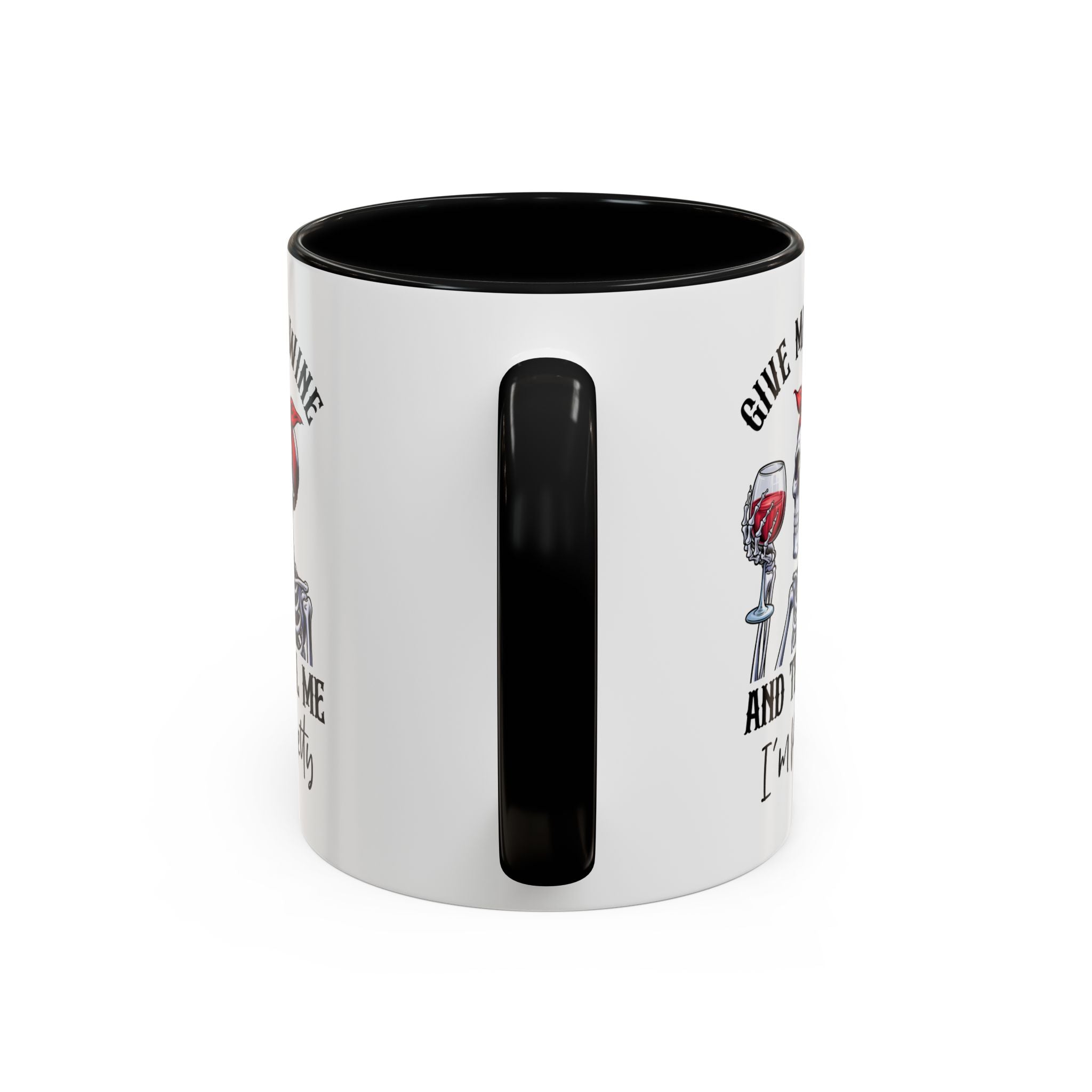 Skeleton Wine Coffee Mug, Funny Gift for Wine Lovers, Halloween Decor, Office Coffee Cup, Unique Skeleton Mug
