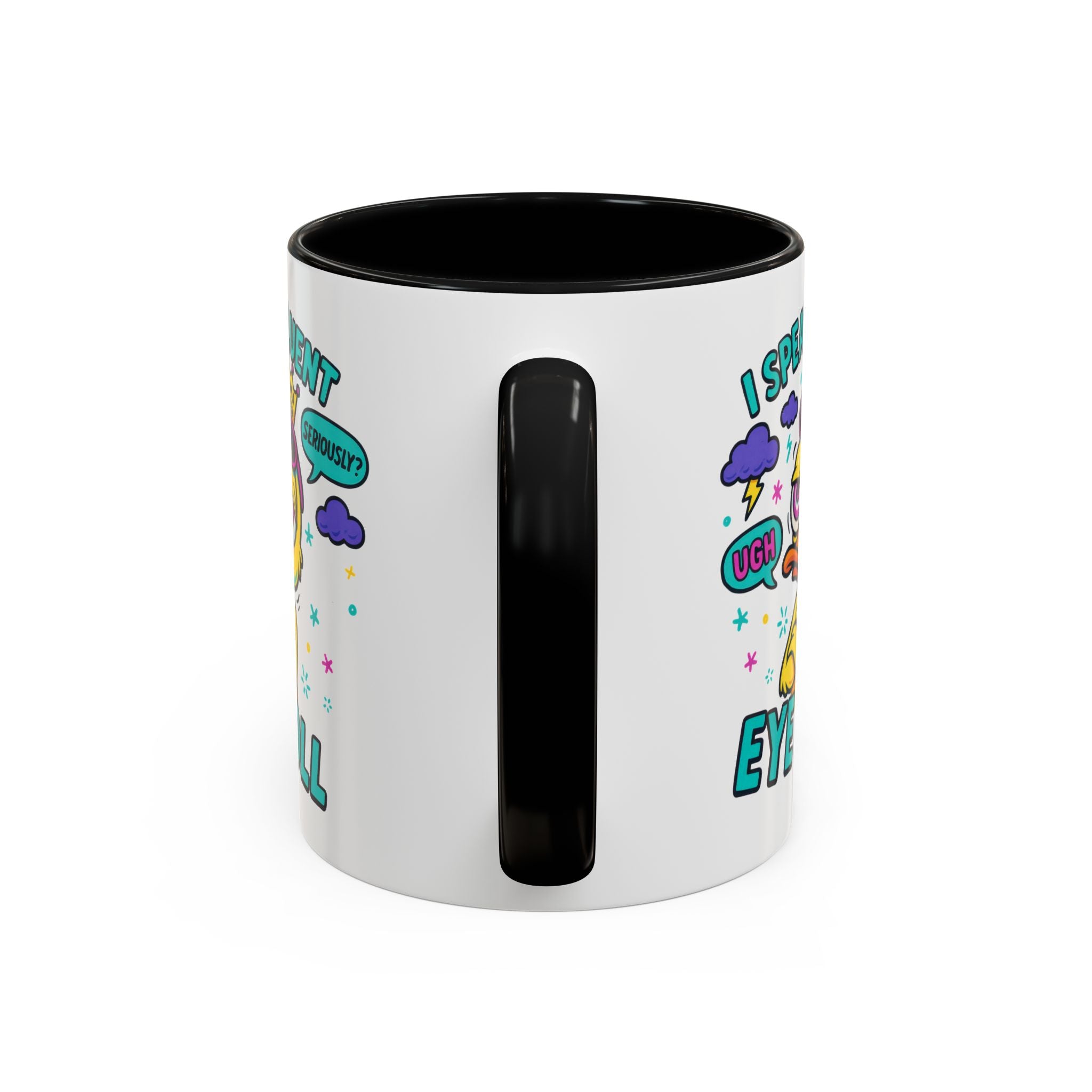 attitude Sassy Eye Roll Coffee Mug,  for Coffee Lovers, Gift for Friends, Quirky Tea Mug, Humor  Cute Kitchen Decor