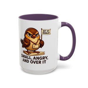 Funny Owl Coffee Mug, not my problem  Small Angry Owl Cup, Coffee Lover Present, Quirky Office
