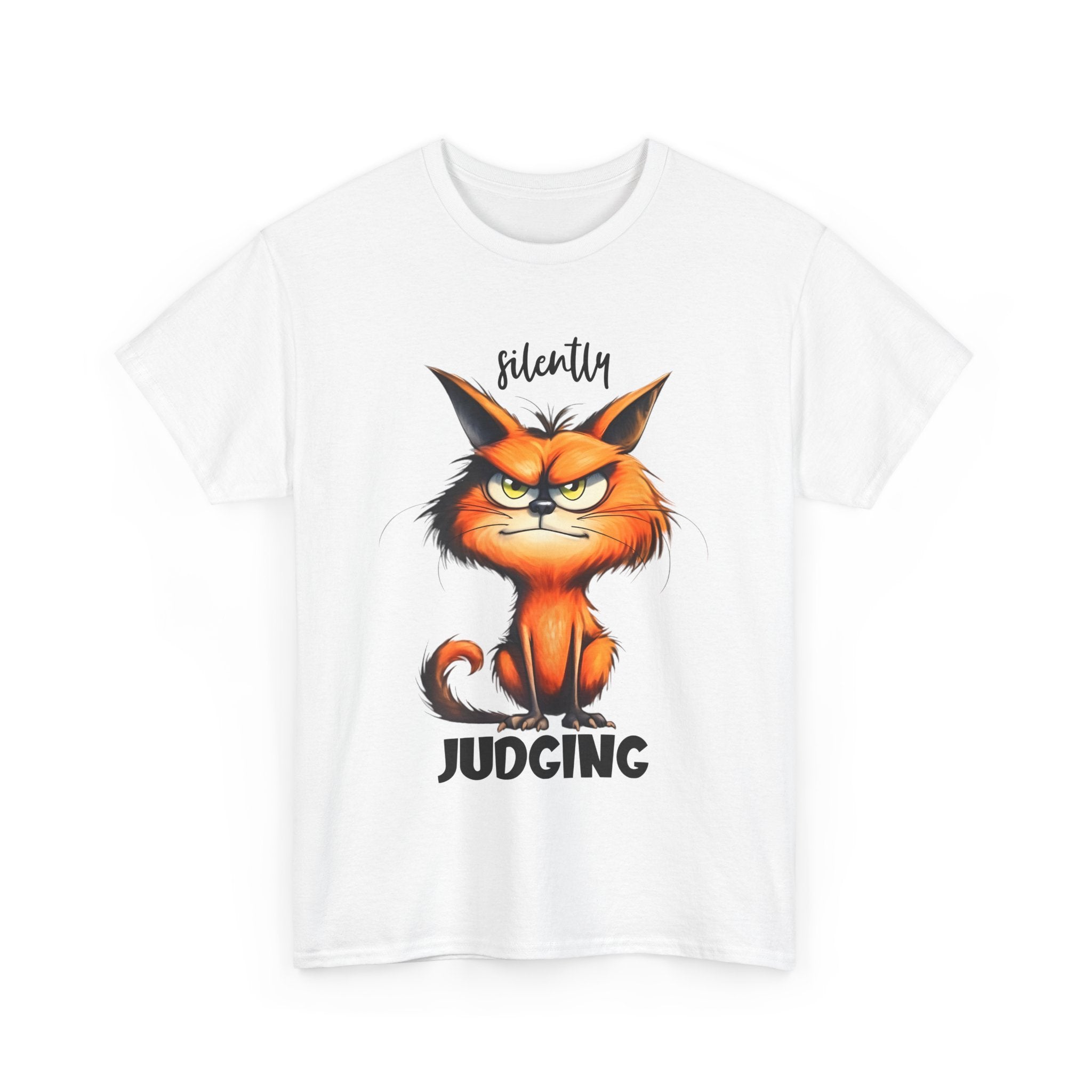 Unisex Cat Judgment Tee, Funny Cat Shirt, Gift for Cat Lovers, Pet Humor Tee, Cute Cat Graphic Tee, Animal T-Shirt