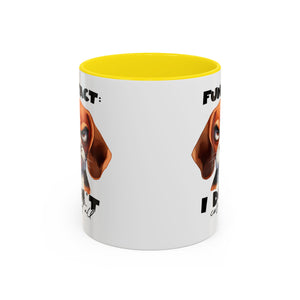 Funny Dog Accent Coffee Mug - Beagle Lover Gift, Pet Owner Present, Unique Animal Mug, Quirky Home Decor, Fun Fact Design