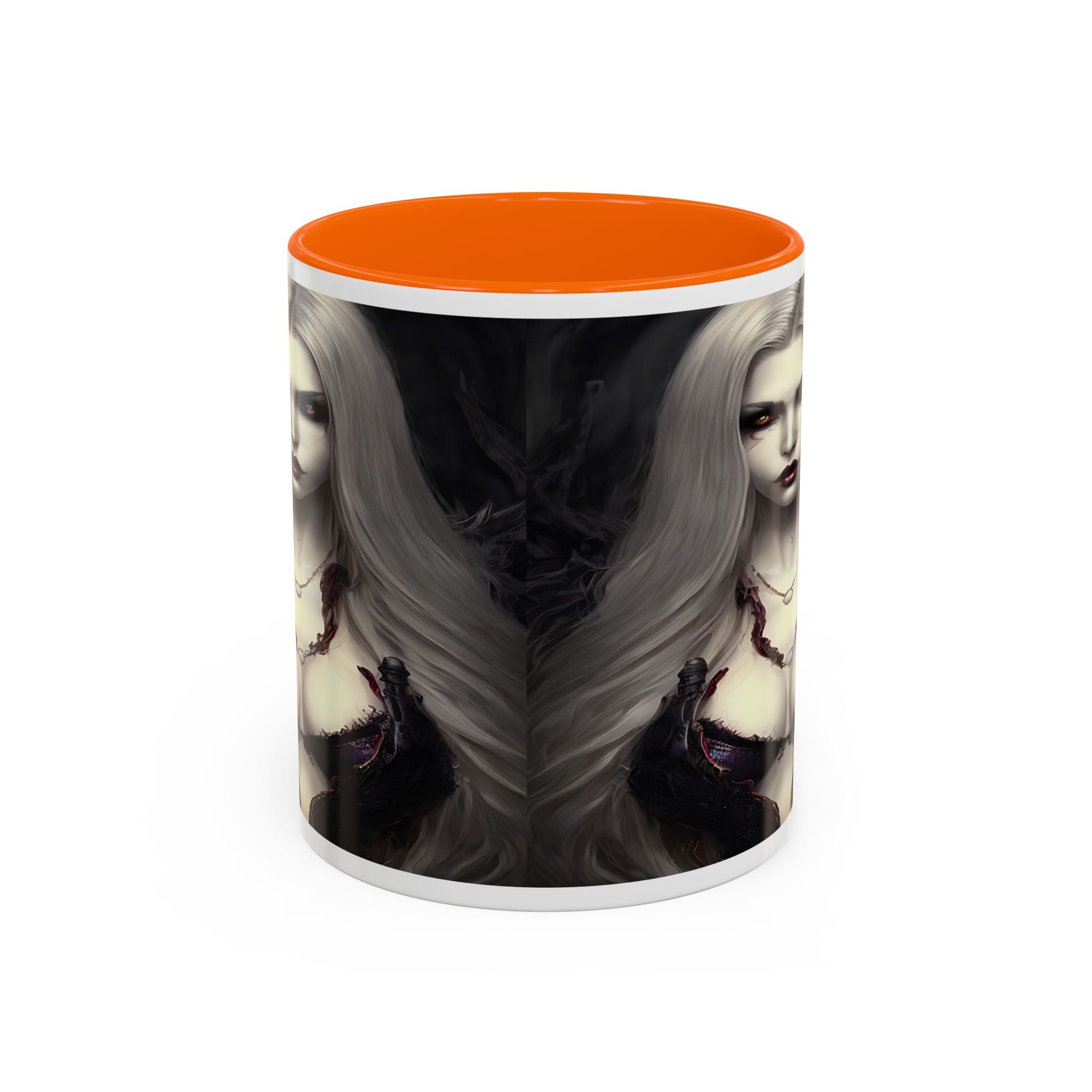 sexy busty woman vampire Gothic Fantasy Coffee Mug - 11oz & 15oz horror art