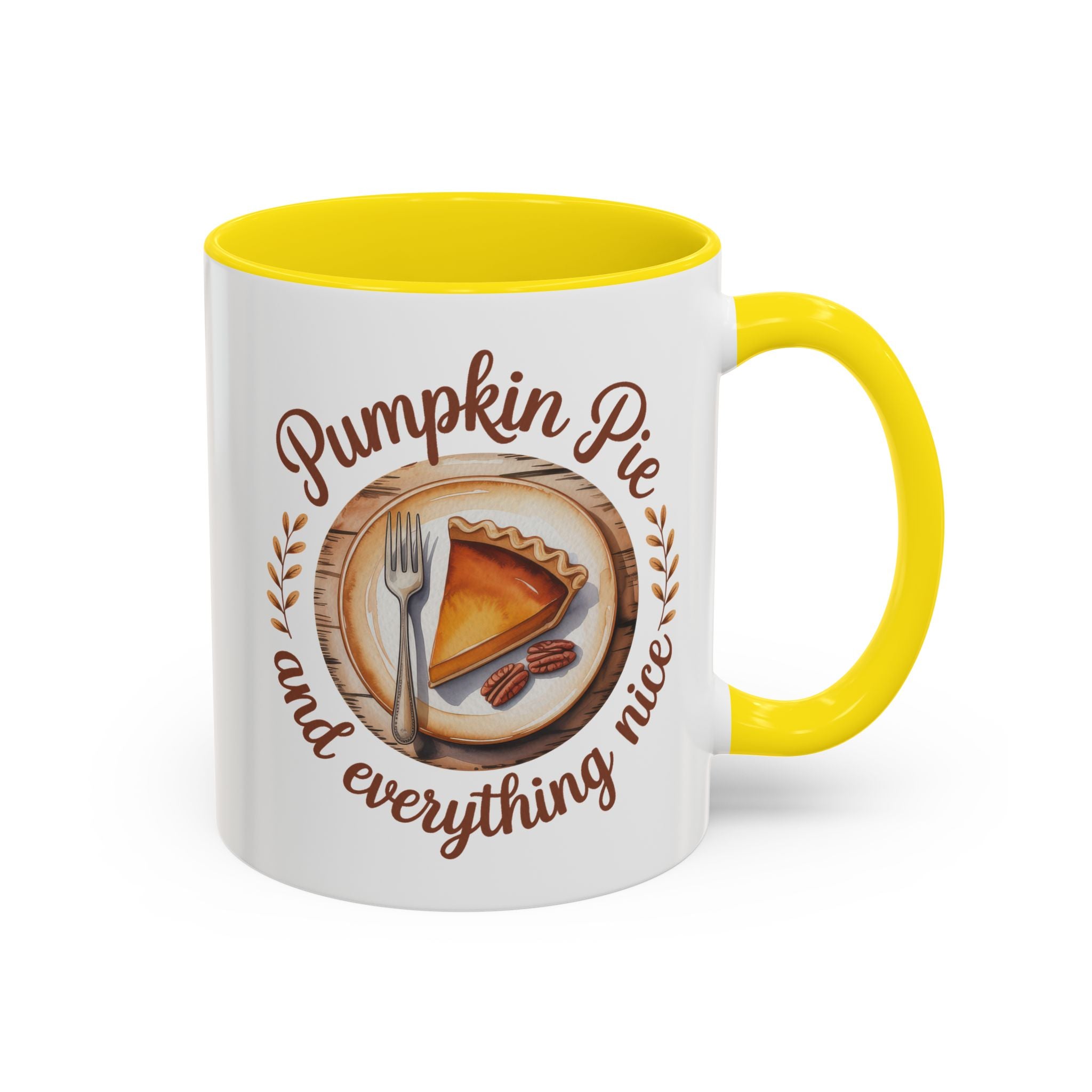 Pumpkin Pie Accent Coffee Mug - Perfect for Fall and Thanksgiving Warmth