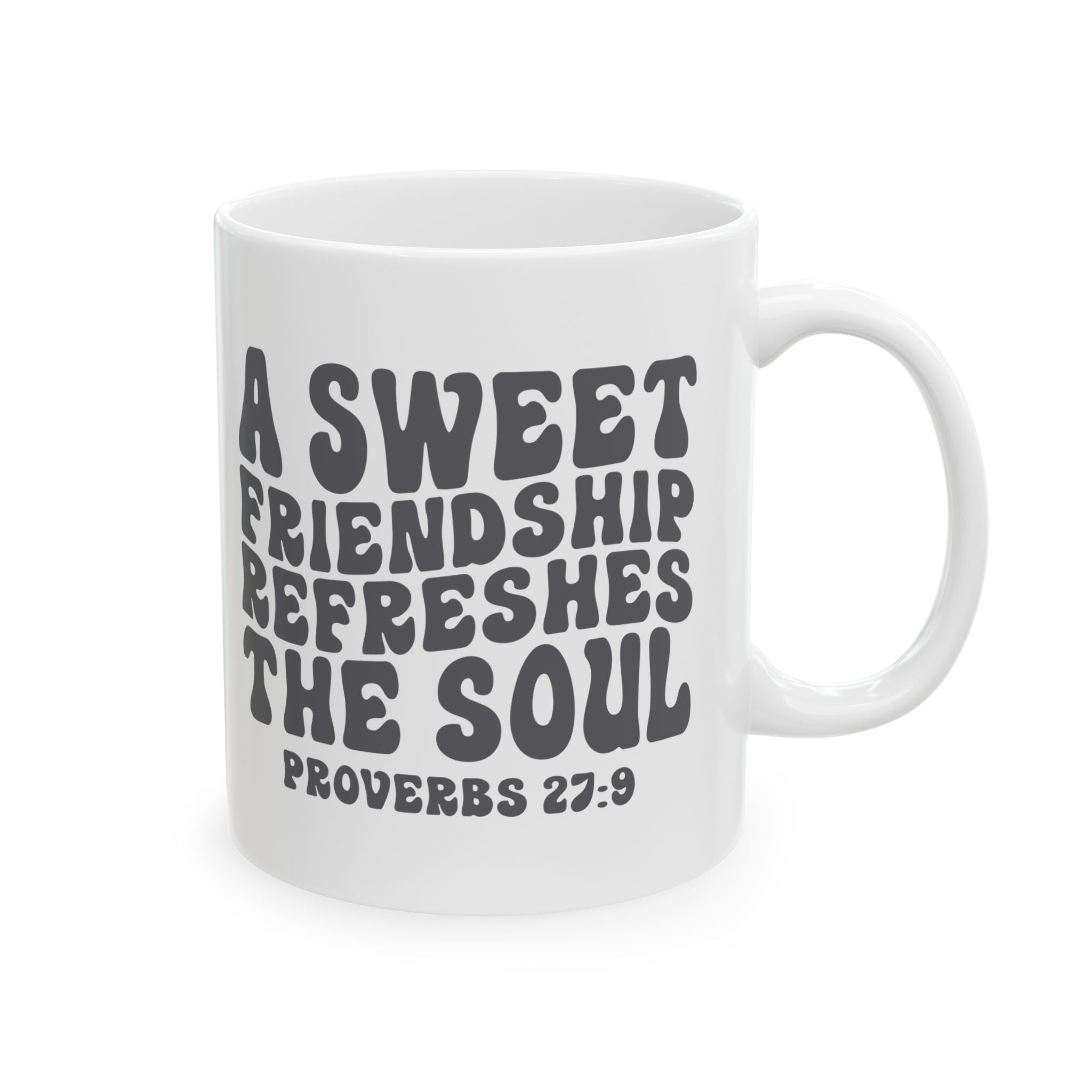 Friendship coffee Mug | Gift for Friends, Inspirational Coffee Cup, Bible Verse Mug, Encouragement Mug, Friendship Quote Mug