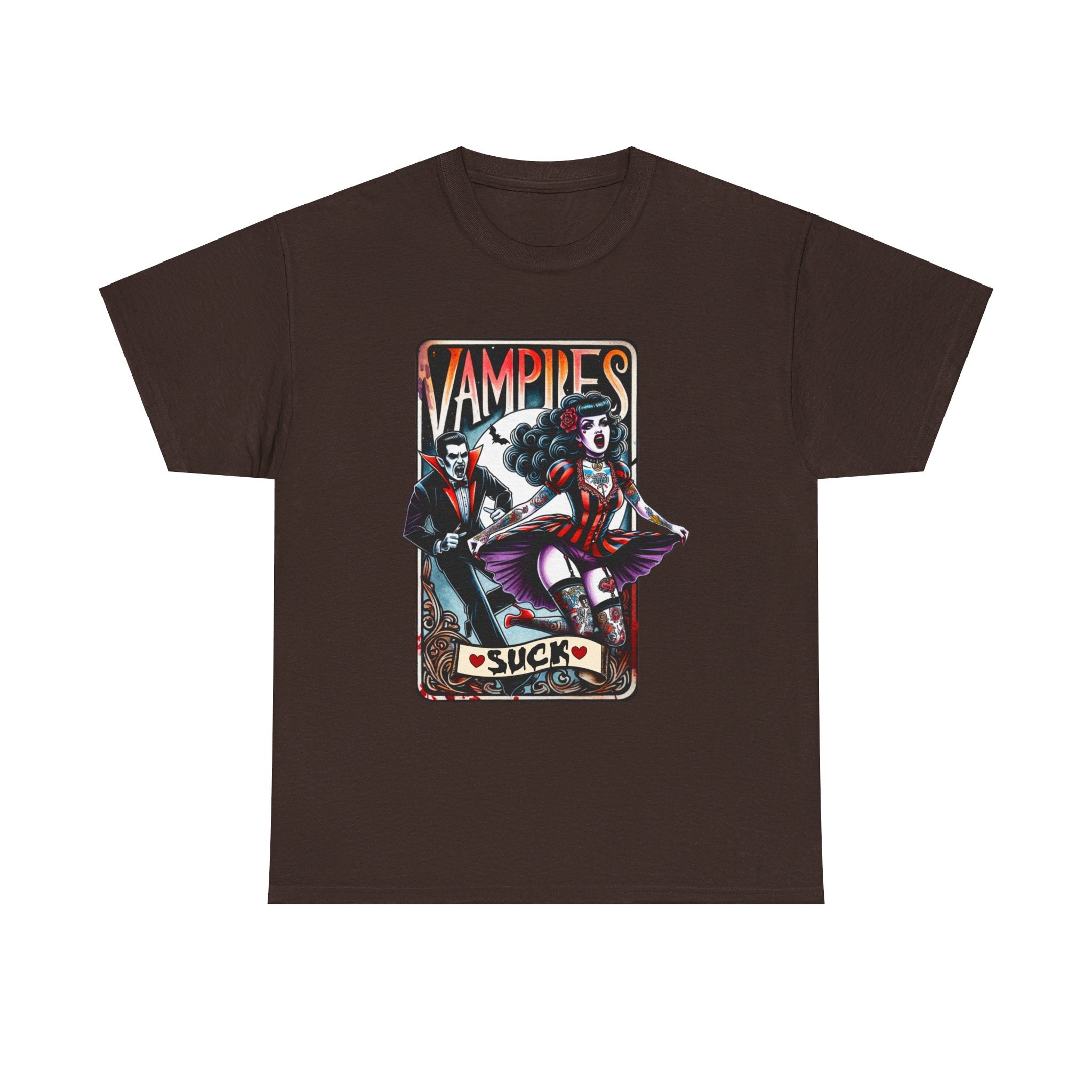 vampires suck horror art Unisex Heavy Cotton Tee men women