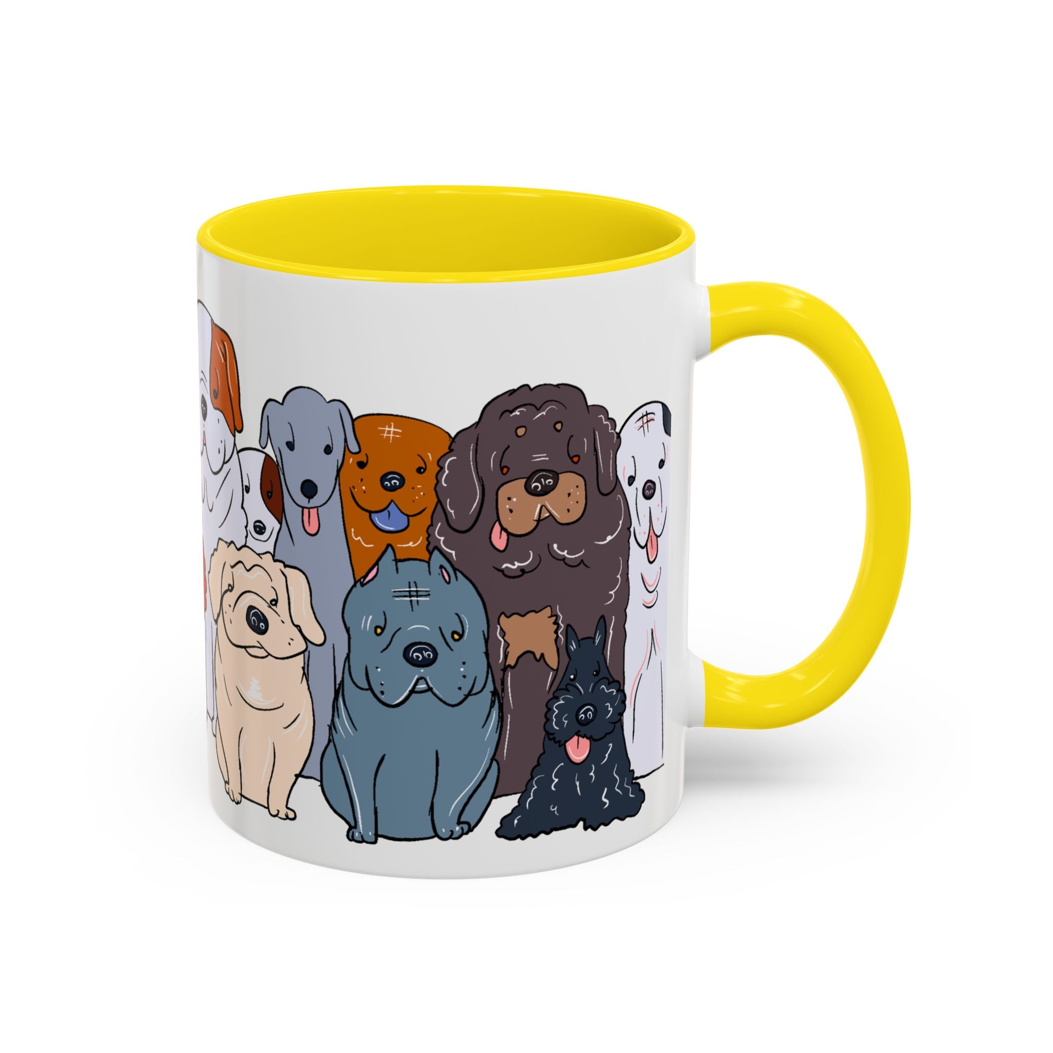 Cute Dog Breed Accent Coffee Mug, Pet Lover Gift, Canine Mug, Gifts for Dog Owners, Puppy Lover Mug