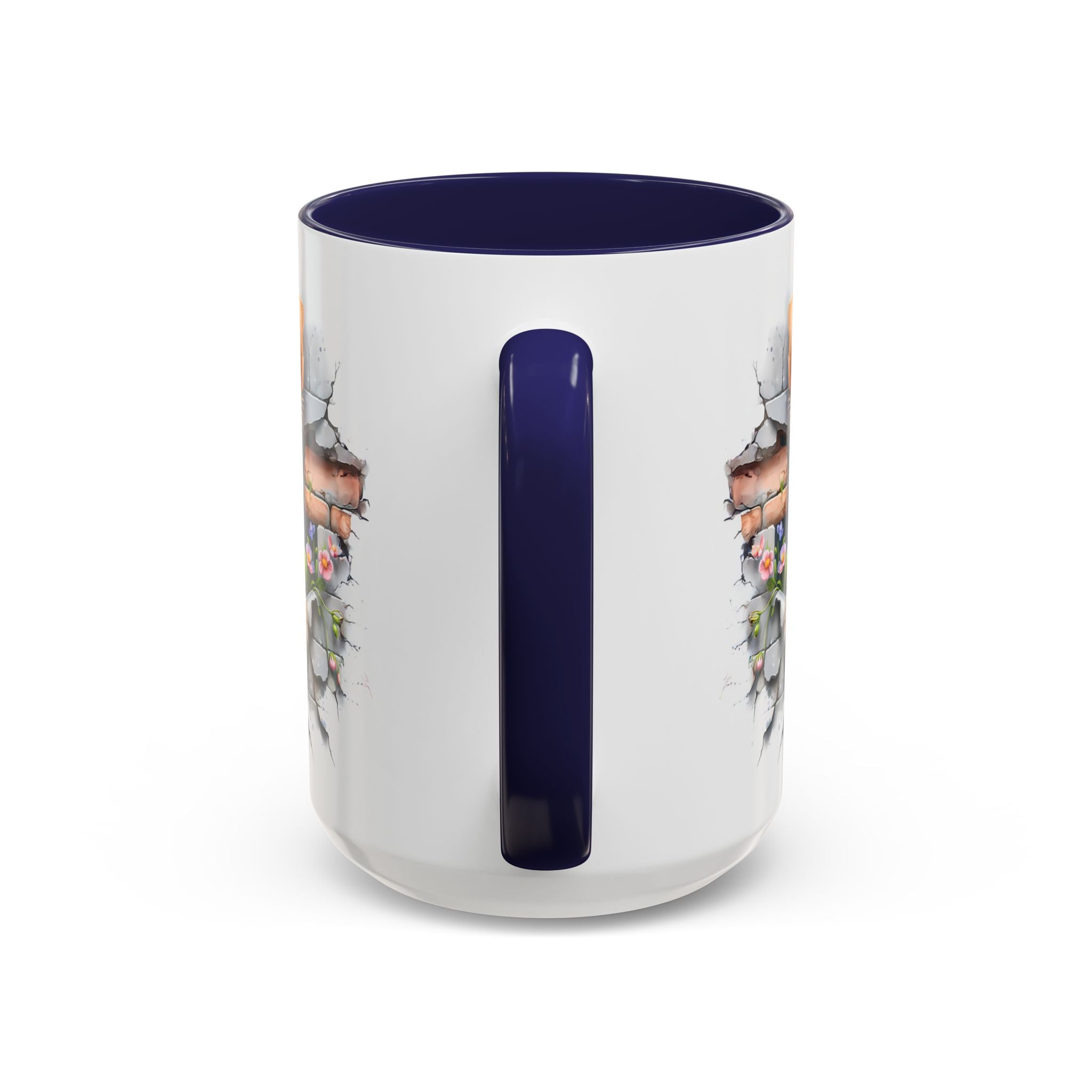 Cute Dog Peeking Coffee Mug, Pet Lover Gift, Yorkshire Terrier Mug, Animal Lover Coffee Cup, Dog-Themed Drinkware, Doggie Mug