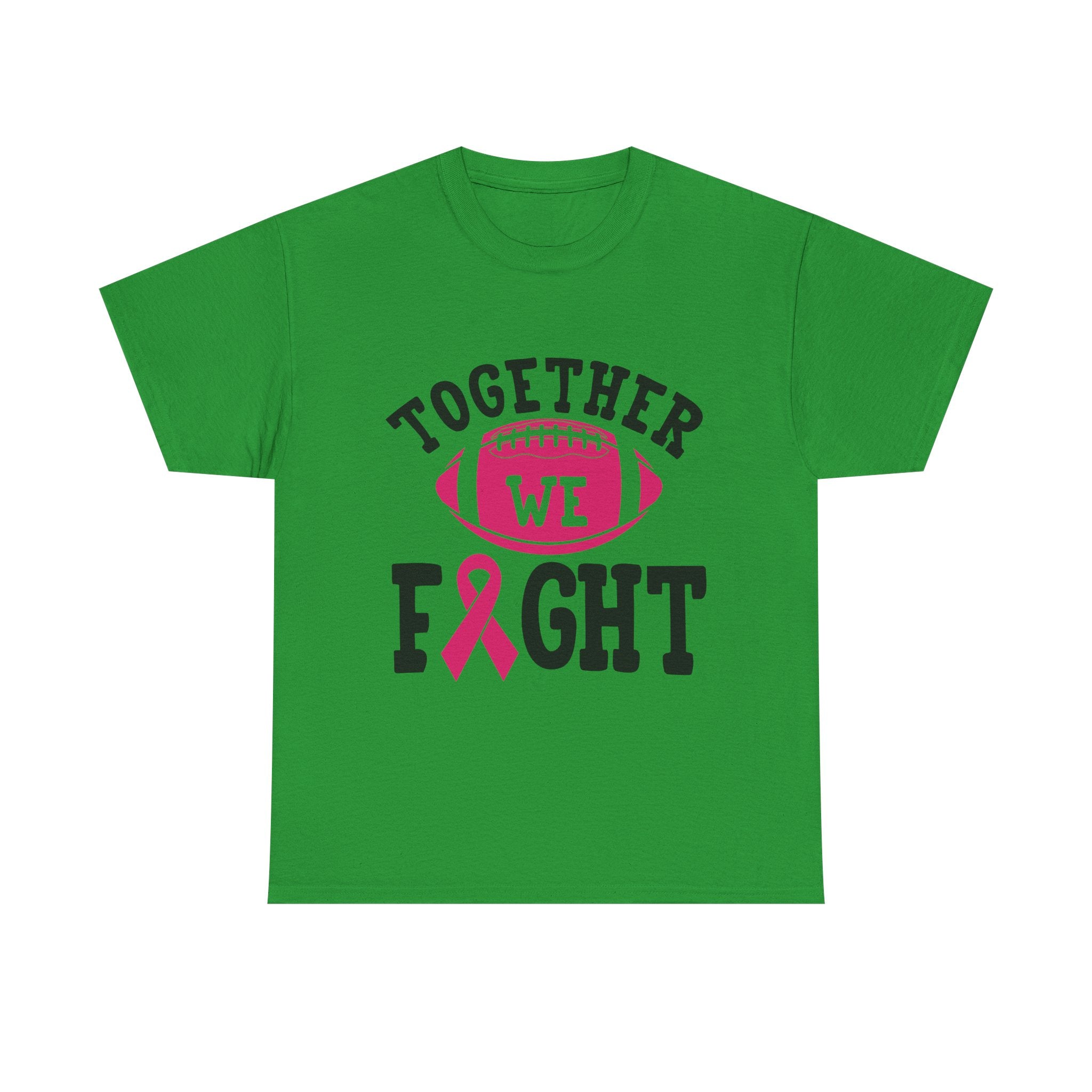 Together We Fight Football Tee, Awareness T-Shirt, Breast Cancer Support Shirt, Unisex Cotton Tee, Game Day Apparel, Gift for Him/Her