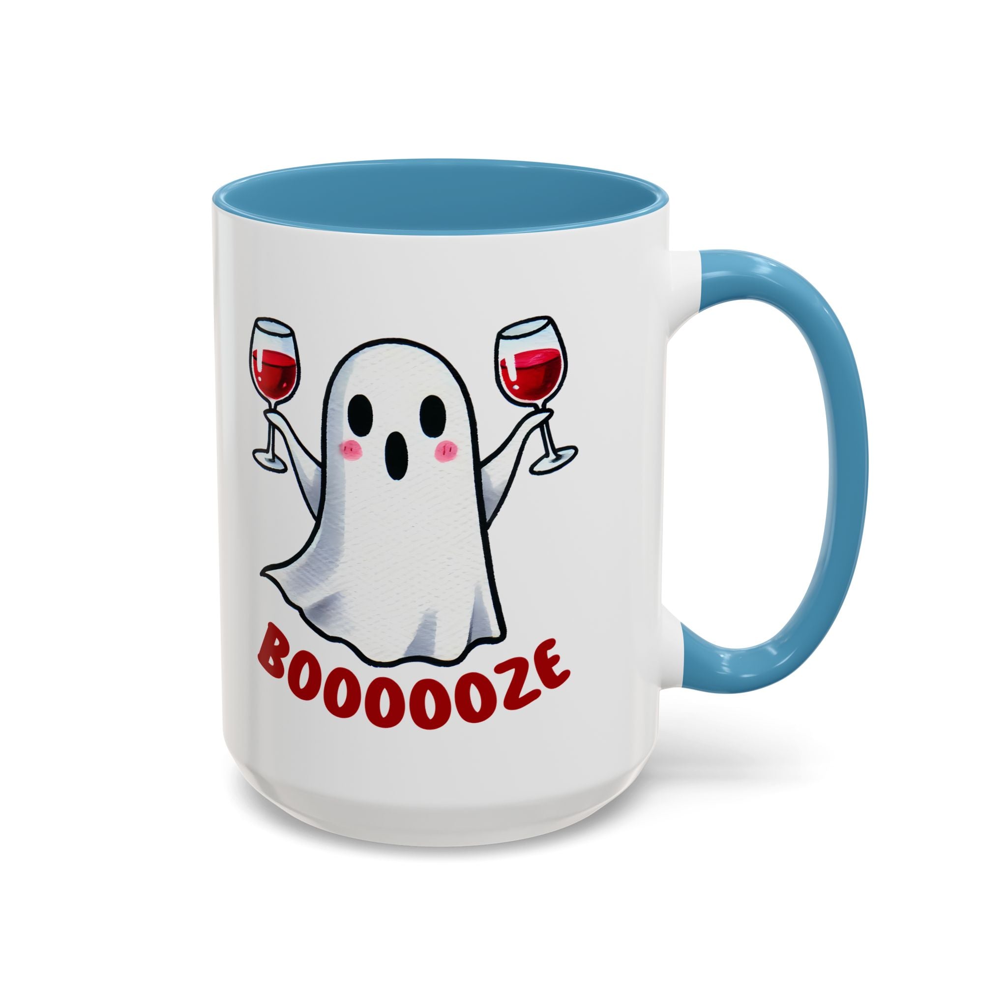 Boozy Ghost Accent Coffee Mug | Funny Halloween Tea Cup, Spooky Gift, Halloween Decor, Ghost Mug for Parties, Unique Drinkware