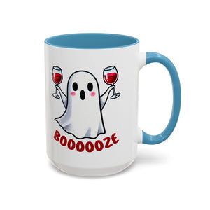 Boozy Ghost Accent Coffee Mug | Funny Halloween Tea Cup, Spooky Gift, Halloween Decor, Ghost Mug for Parties, Unique Drinkware