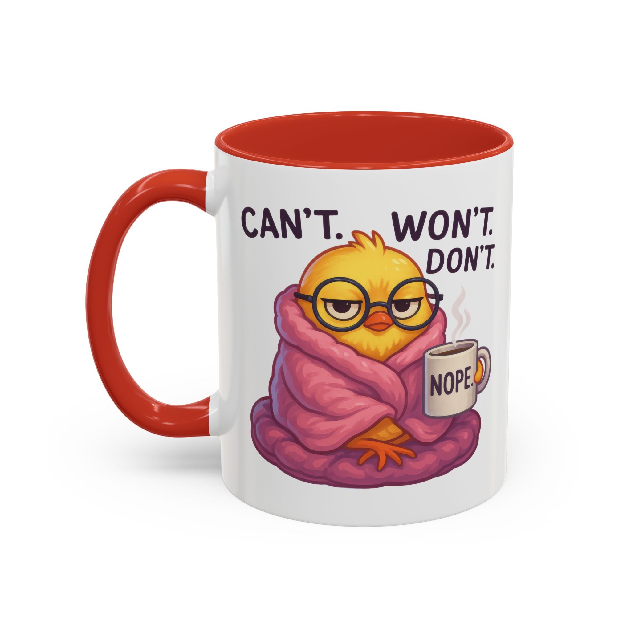 Cozy Cartoon Coffee Mug - Perfect for Lazy Days, Gifts for Friends, Cute Coffee Cups, Inspirational Morning Mug, Funny Beverage Container