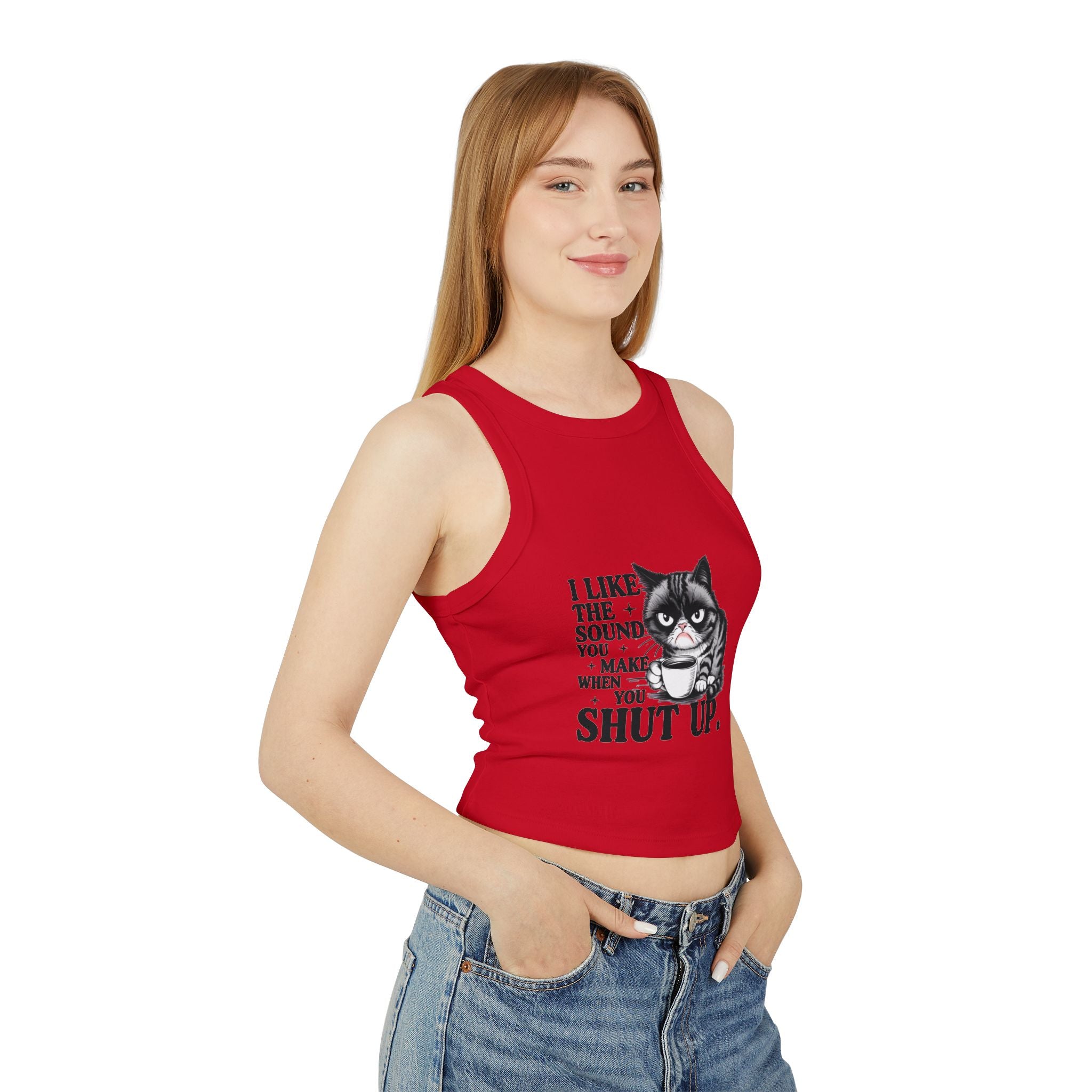 Funny Cat Tank Top, Cute Cat Lover Gift, Summer Crop Top, Pet Humor Shirt, Gift for Cat Owners, Casual Summer Wear