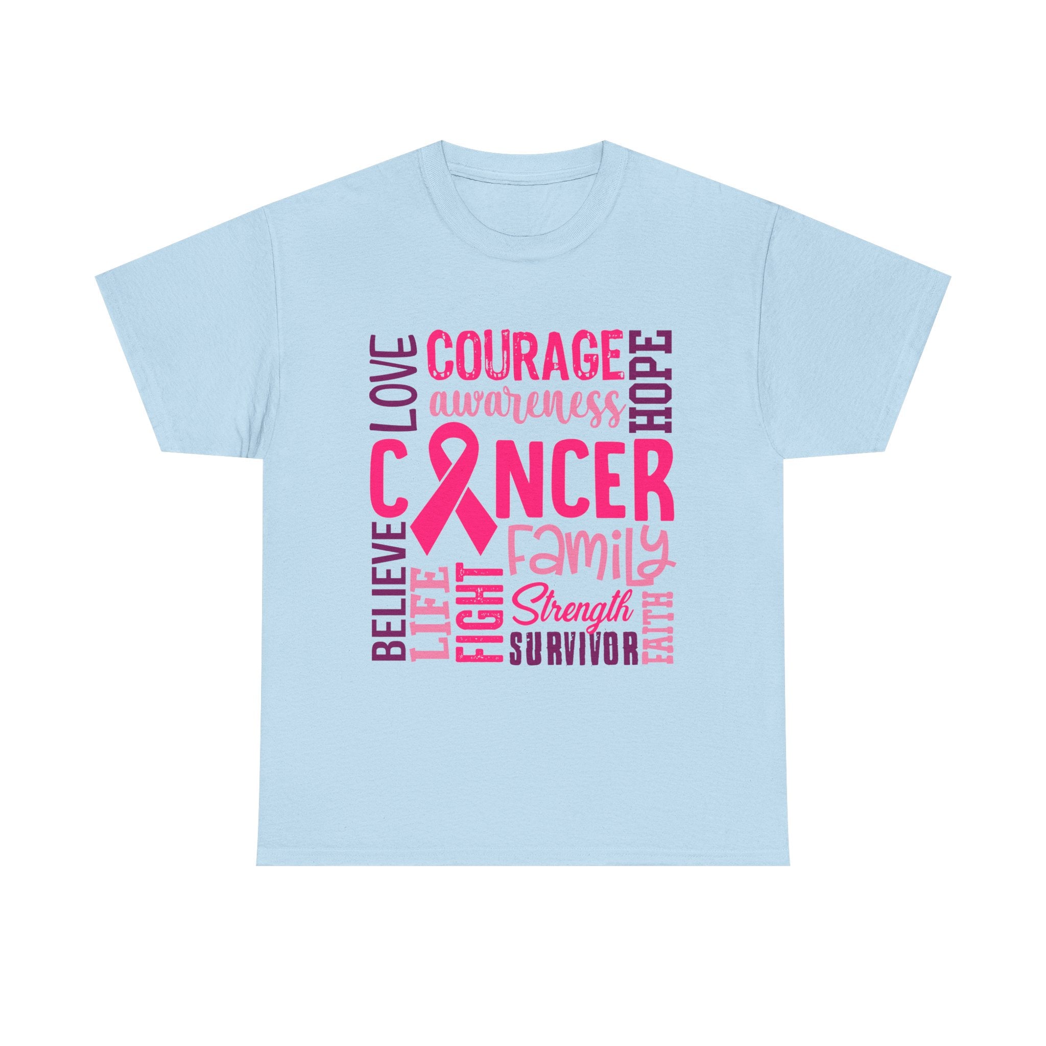Cancer Awareness Unisex Tee, Support Cancer Fighters, Fight Against Cancer, Gift for Survivors, Hope & Love T-Shirt
