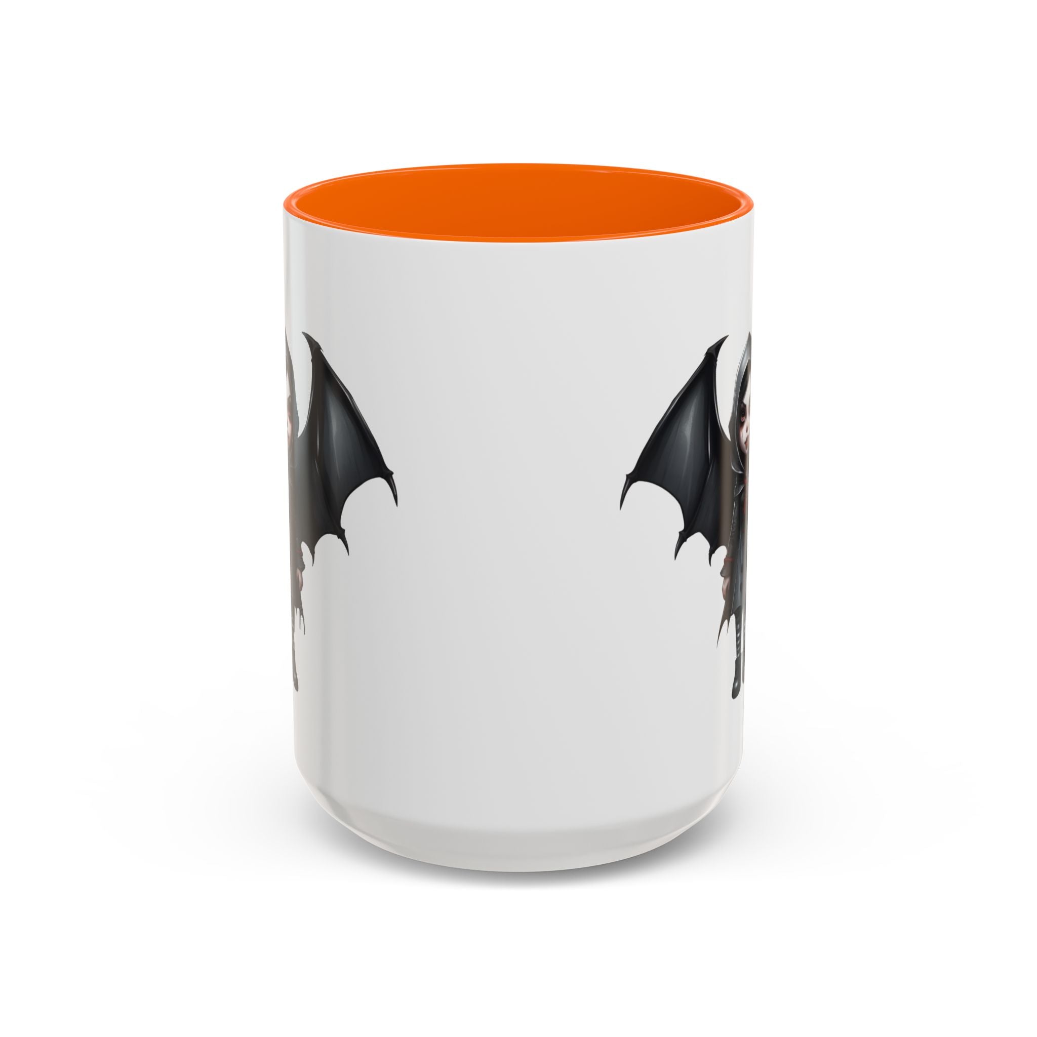 gothic vampire girl with wings horror art Accent Coffee Mug (11, 15oz) vamp14