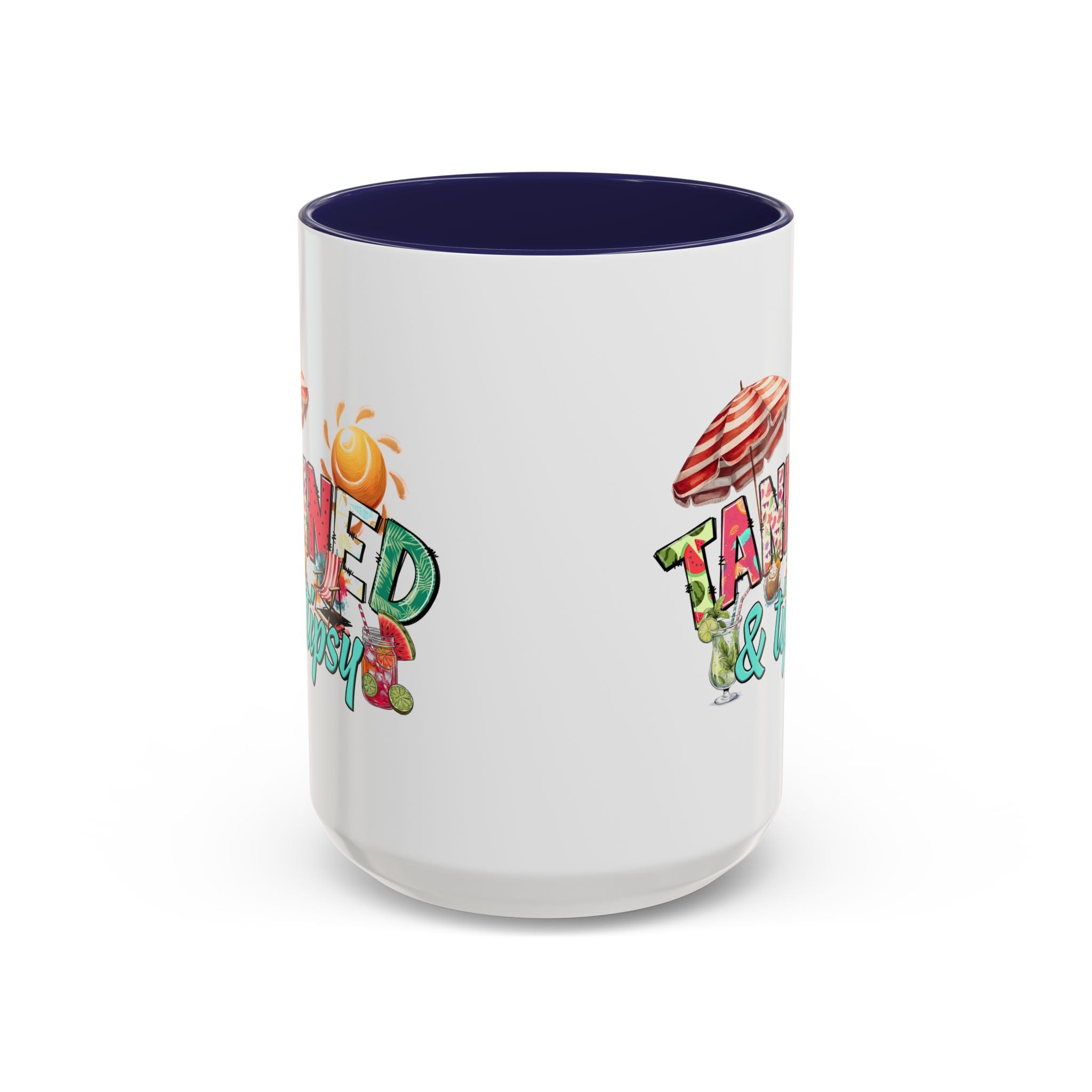 Tanned & Tipsy Accent Coffee Mug - Perfect for Summer Vibes & Beach Lovers party