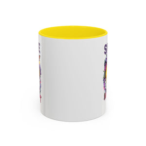 Smile Stay Accent Coffee Mug - Vibrant Floral Design for Positive Vibes