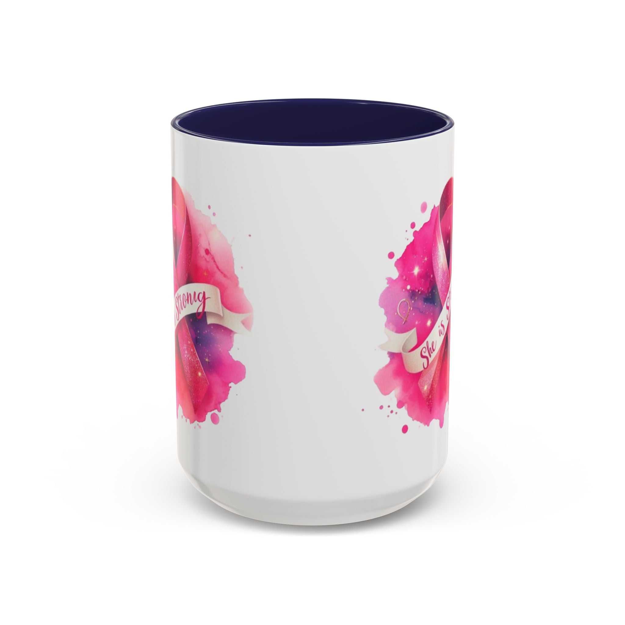 Empowering Pink Ribbon Coffee Mug | She is Strong | Gift for Cancer Awareness, Inspirational Drinkware, Office Mug, Motivational [...]