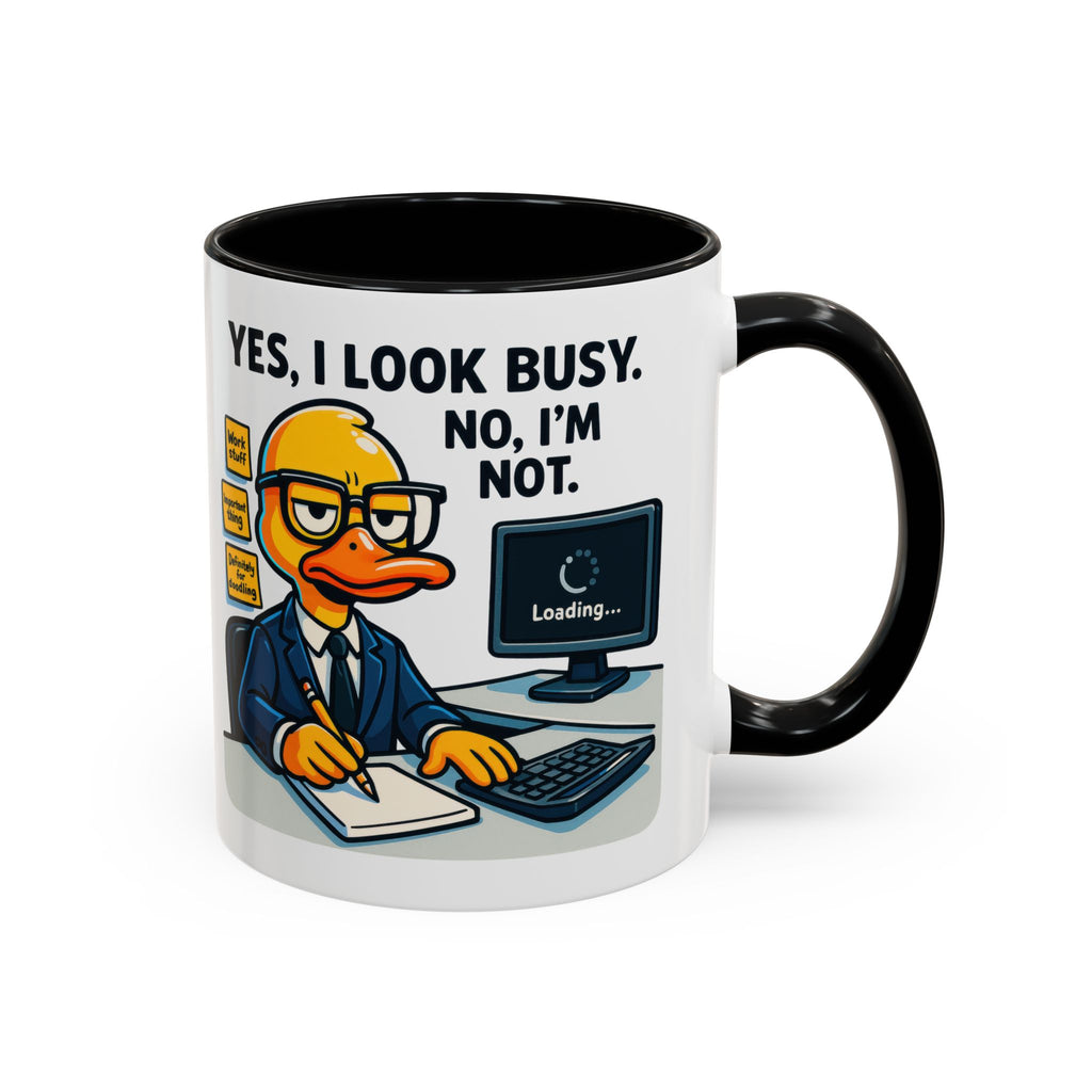 Funny Office Mug, Quirky Coffee Cup, Duck Humor Mug, Gift for Coworkers, Cute Desk Mug