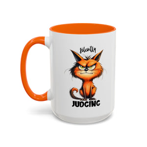 sarcasm attitude  Cat Coffee Mug - Just Judging - Perfect Gift for Cat Lovers, Pet Owners, Birthdays,  Funny Mug