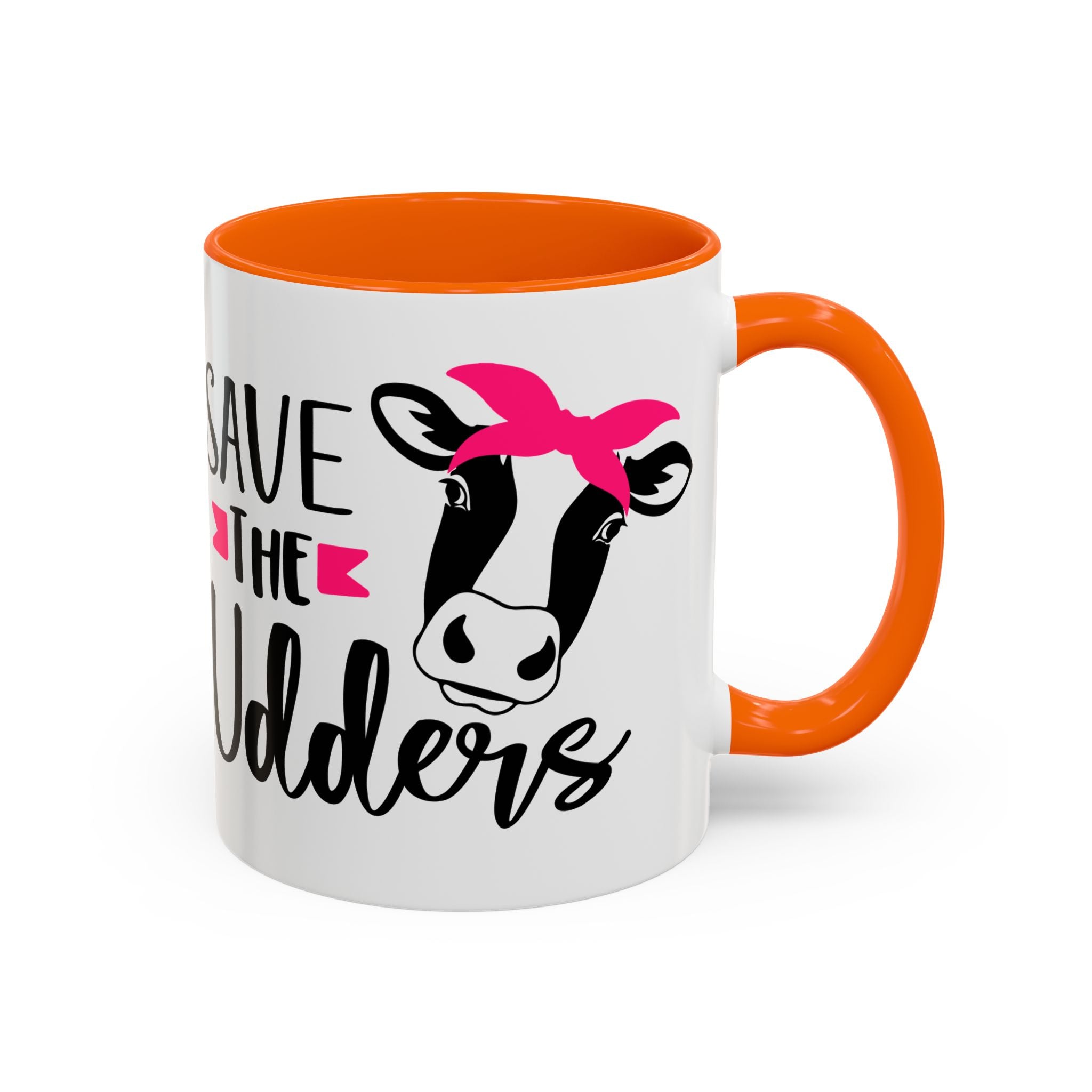 cancer awareness Cute Cow Mug - Save the Utters Coffee Cup, Gift for Animal Lovers,  Mug, Unique Birthday Gift