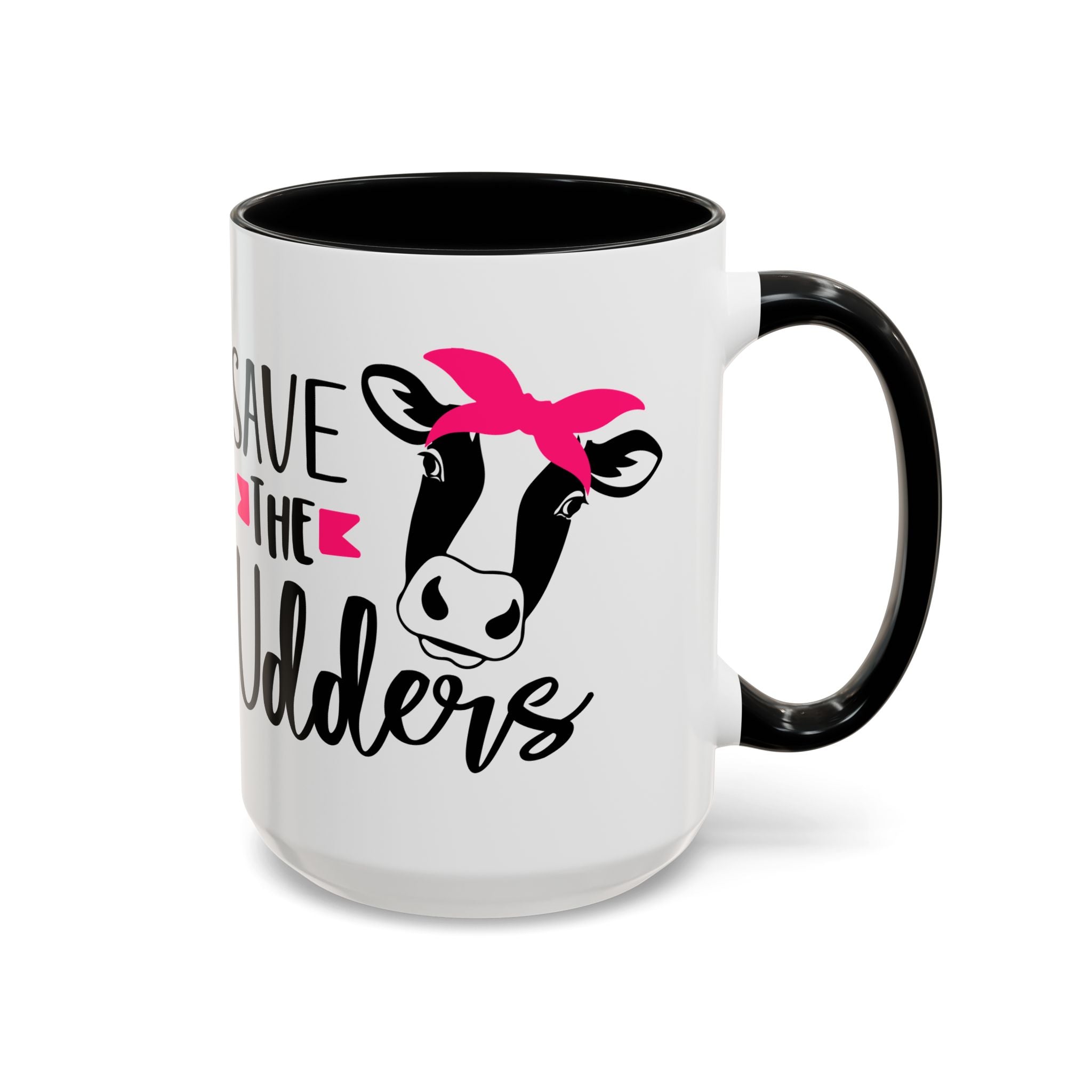 cancer awareness Cute Cow Mug - Save the Utters Coffee Cup, Gift for Animal Lovers,  Mug, Unique Birthday Gift