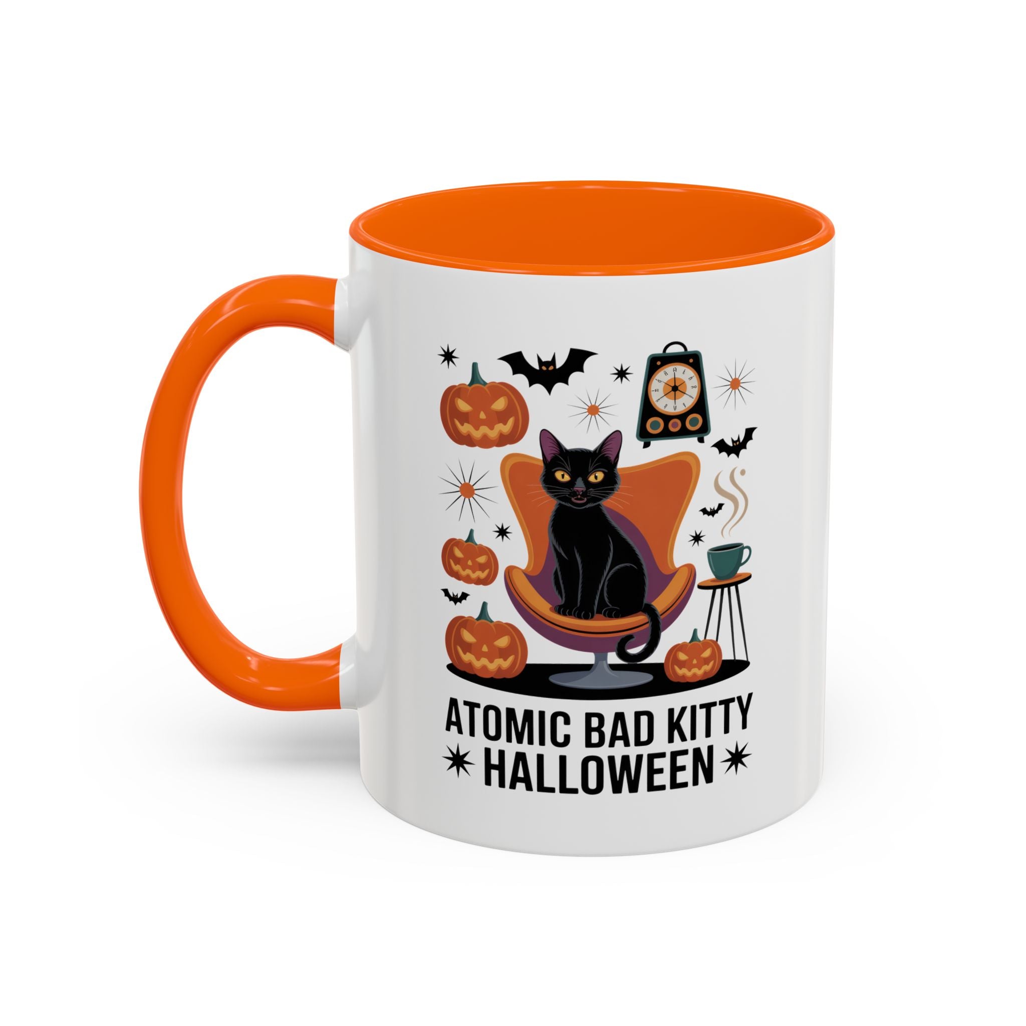 Halloween Themed Coffee Mug – Atomic Bad Kitty Design