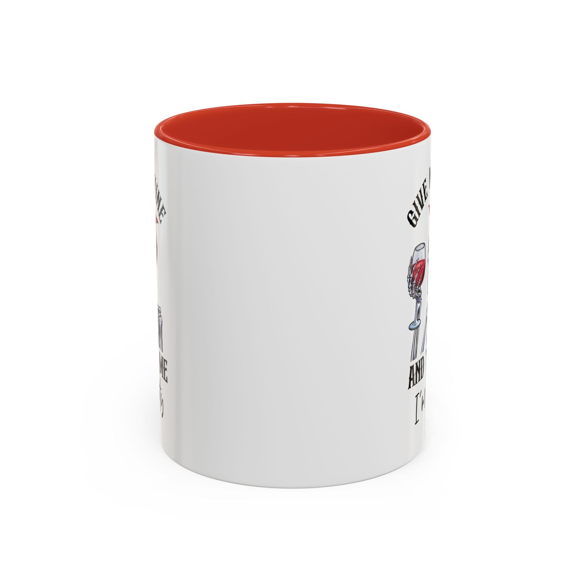 Skeleton Wine Coffee Mug, Funny Gift for Wine Lovers, Halloween Decor, Office Coffee Cup, Unique Skeleton Mug