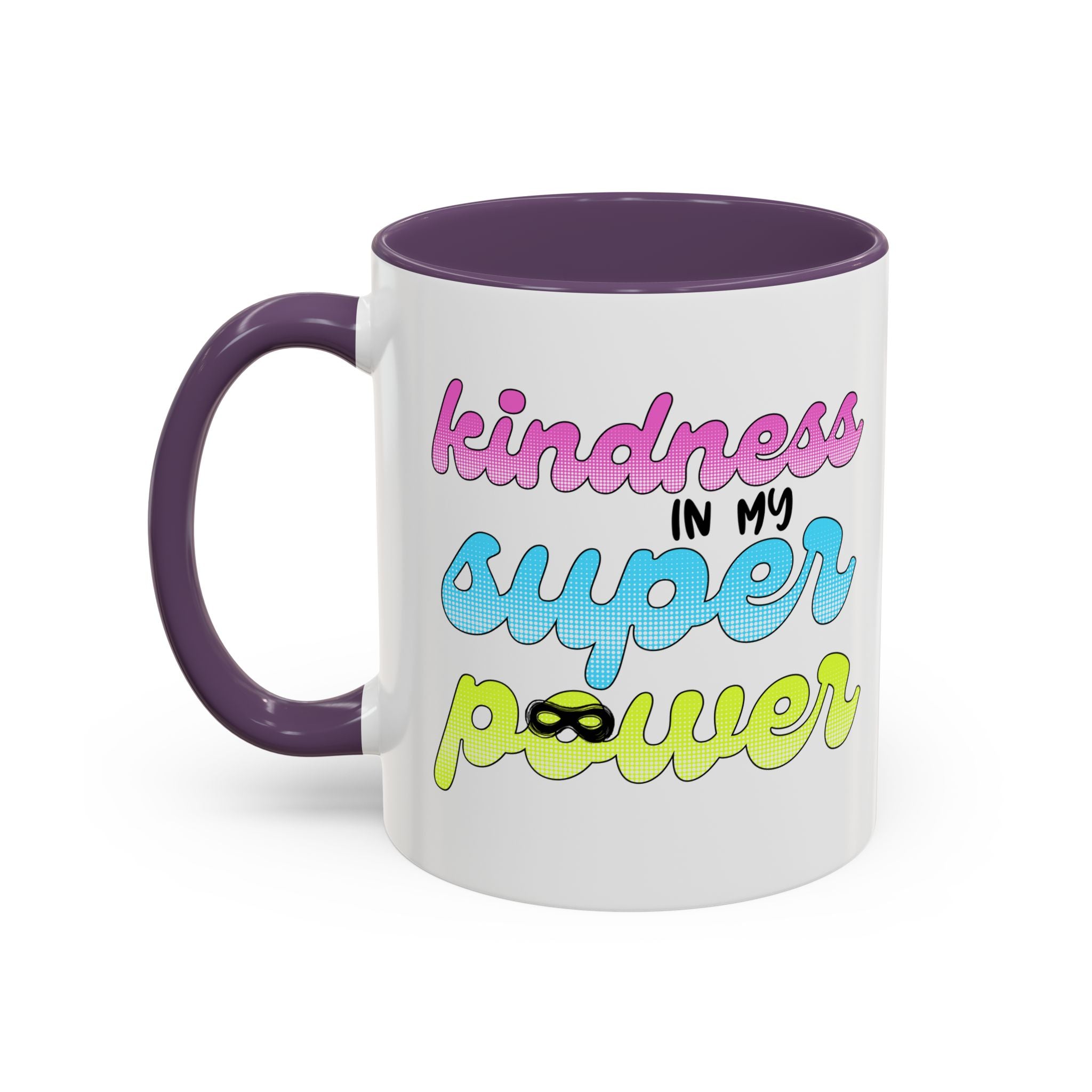 Kindness Superpower Coffee Mug, Inspirational Gift for Friends, Motivational Work Mug, Cute Drinkware for All Occasions, Unique