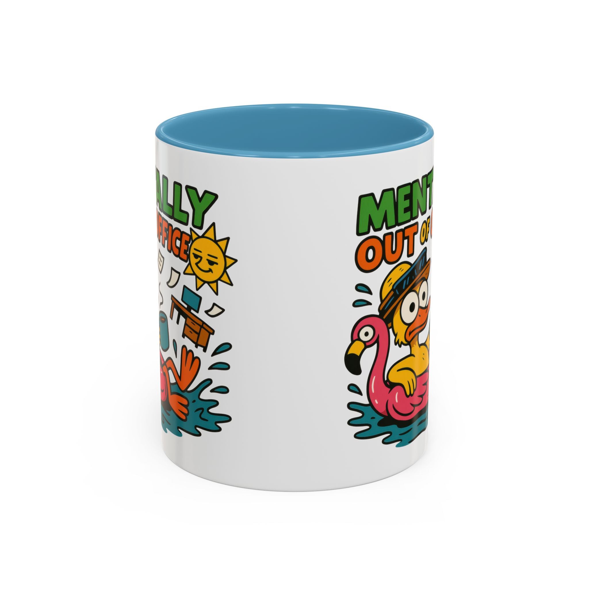 Fun Summer Coffee Mug, Quirky Gift for Beach Lovers, Office Humor Mug, Relaxation, Vacation, Cute Animal Design