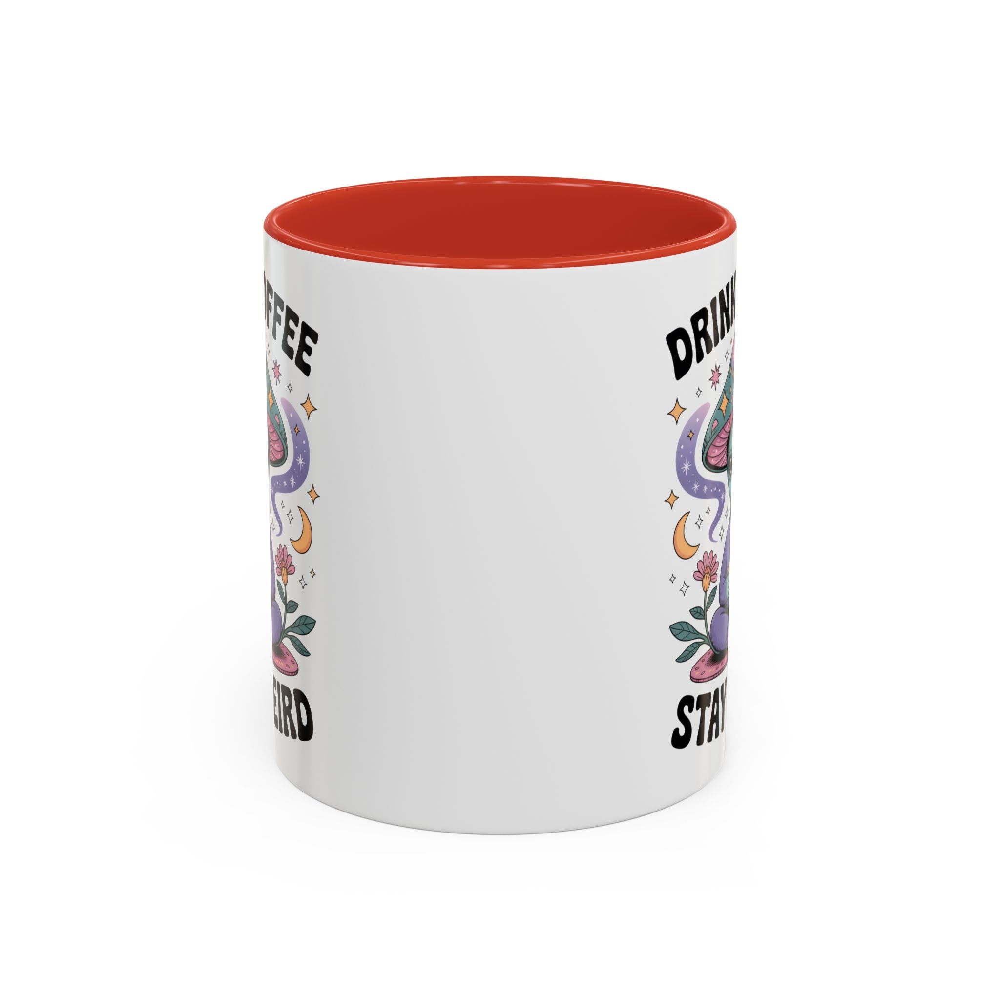 Alien Coffee Mug - "Drink Coffee Stay Weird" funny fantasy humor