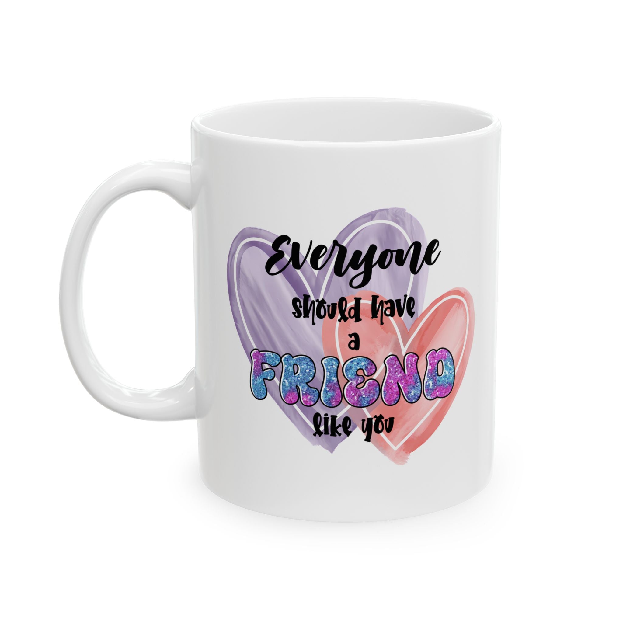 Heartfelt friends coffee  Mug - Perfect for Gifts, Cozy Mornings, Valentine's Day, & More, Unique Coffee Cup, Heart Design