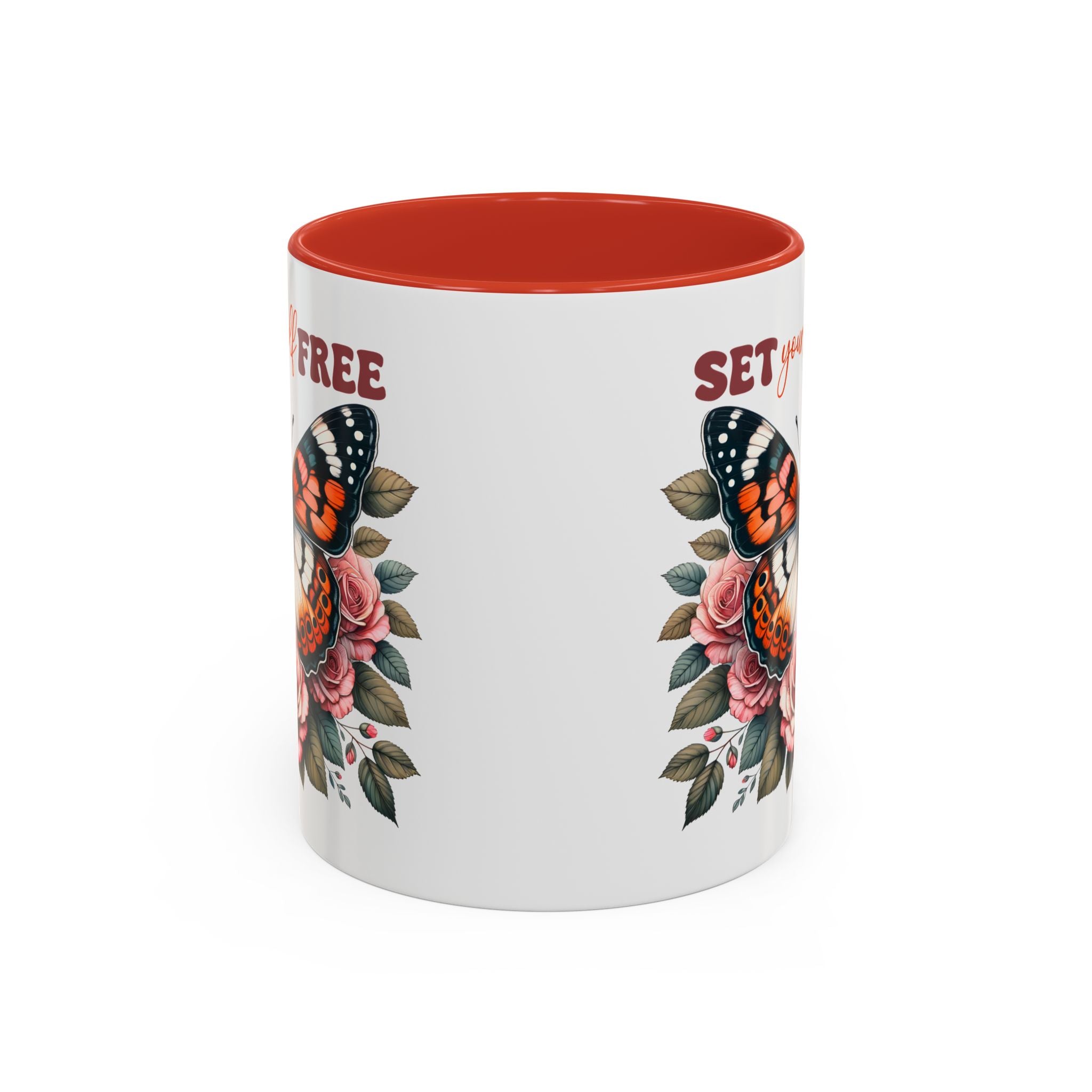 Butterfly Inspiring Coffee Mug - Set Yourself Free positive vibe mental health freedom