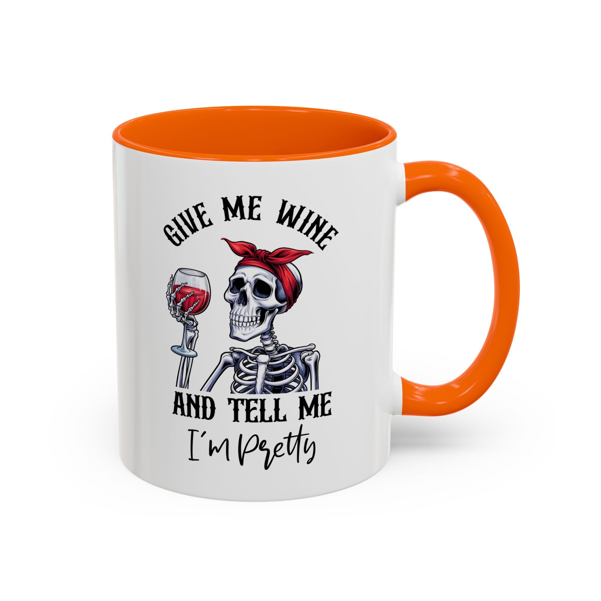 Skeleton Wine Coffee Mug, Funny Gift for Wine Lovers, Halloween Decor, Office Coffee Cup, Unique Skeleton Mug