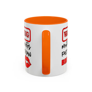 Funny Warning Coffee Mug - 'Mouth Operates Faster Than Brain' - Perfect for Coffee Lovers