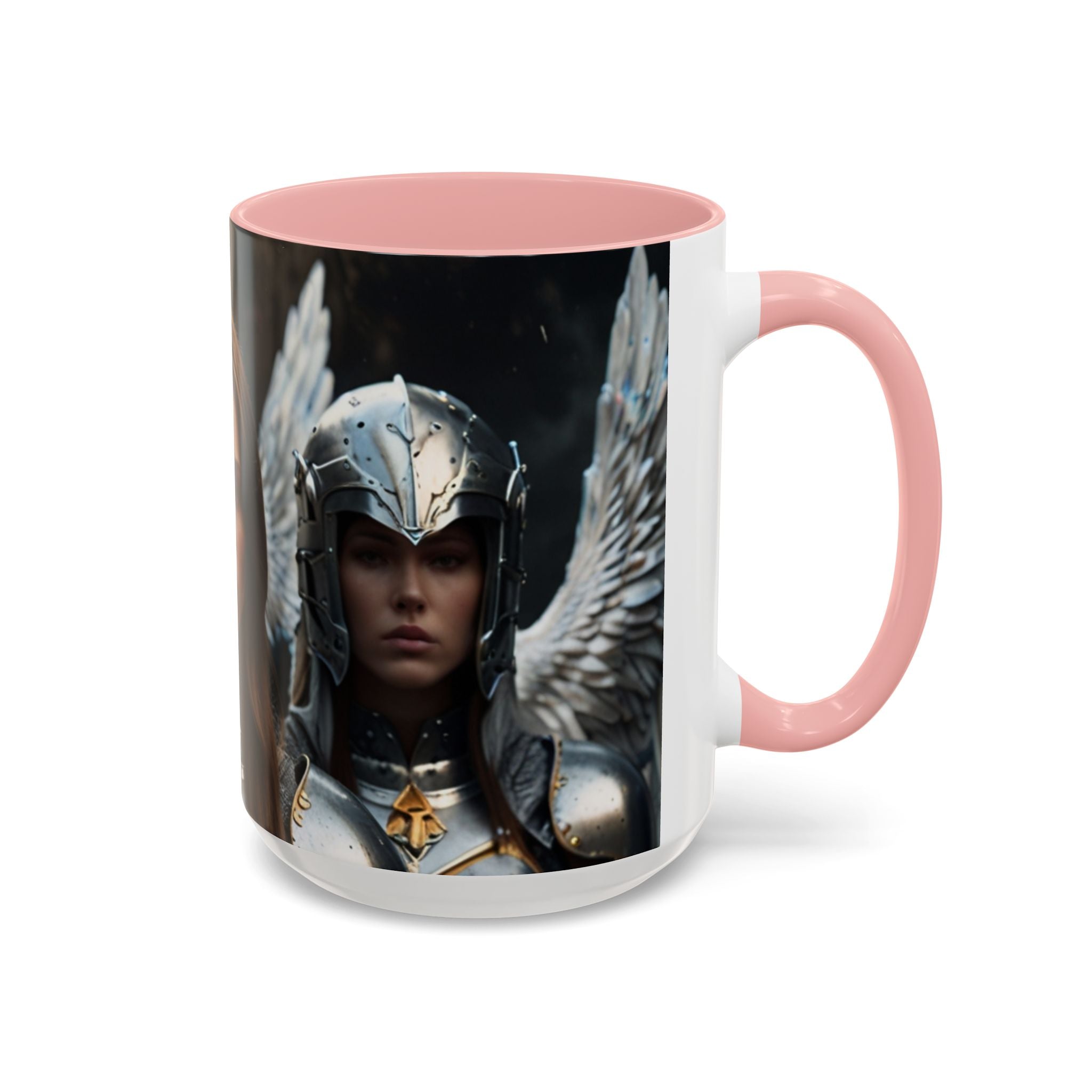 Warrior Angel Accent Coffee Mug - 11 or 15oz Ceramic Mug for Fantasy Lovers