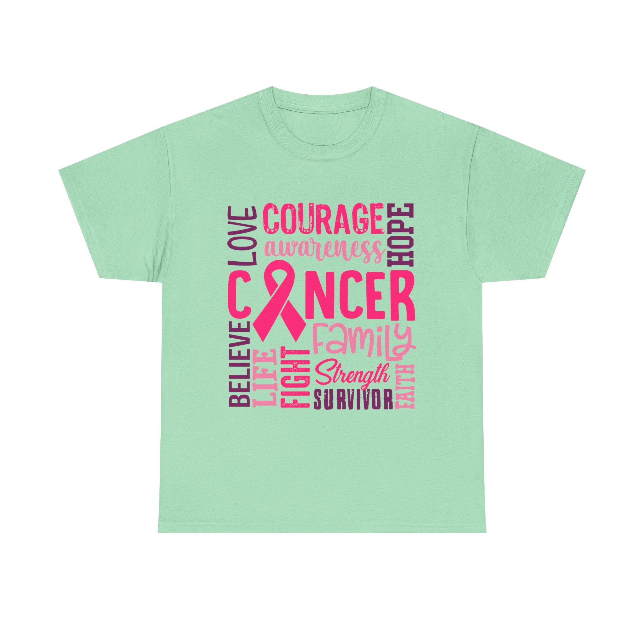 Cancer Awareness Unisex Tee, Support Cancer Fighters, Fight Against Cancer, Gift for Survivors, Hope & Love T-Shirt
