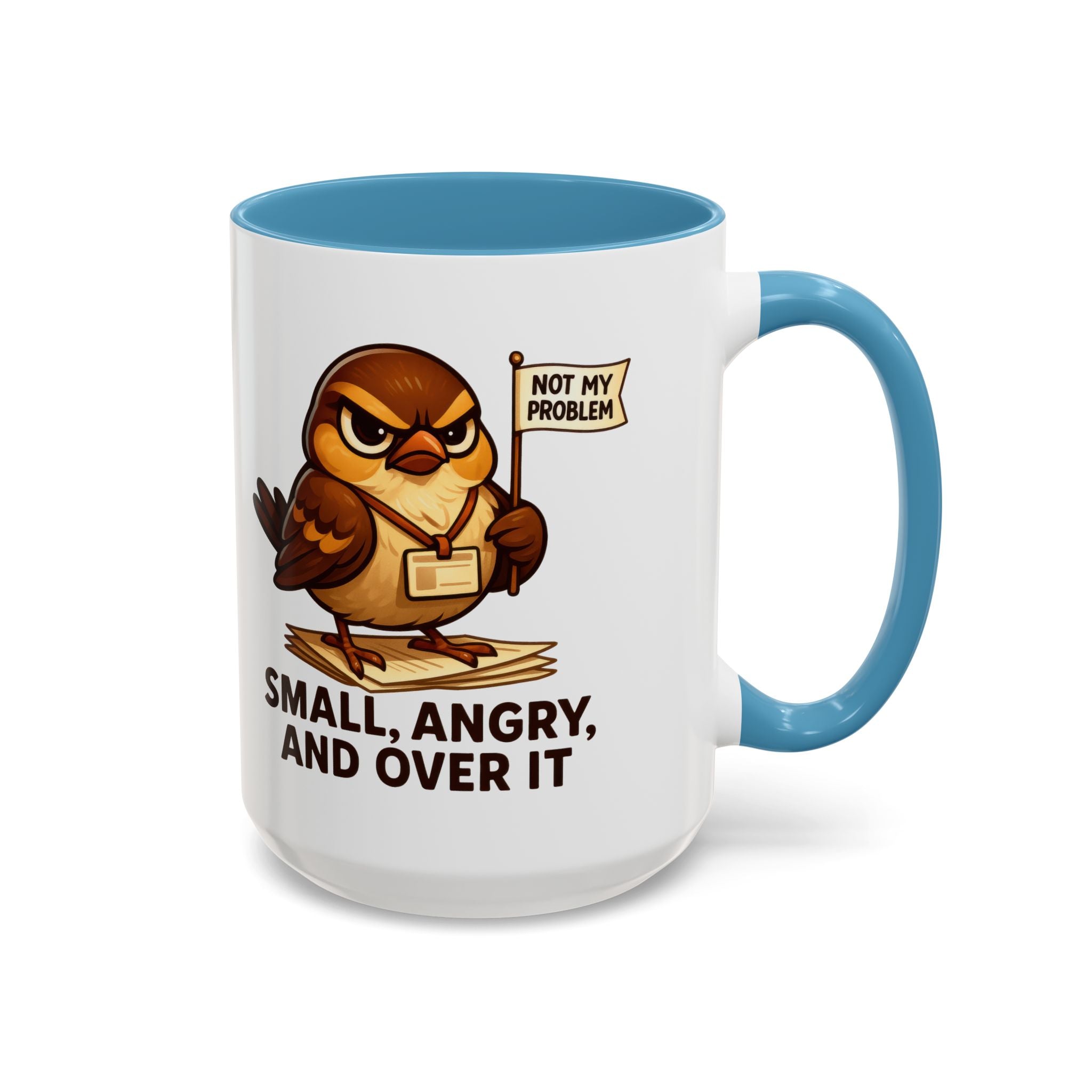 Funny Owl Coffee Mug, not my problem  Small Angry Owl Cup, Coffee Lover Present, Quirky Office