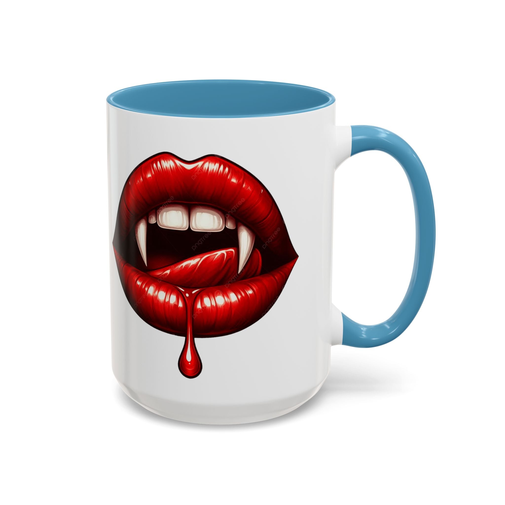 Vampire Kiss Coffee Mug - 11oz & 15oz gothic dripping blood horror art