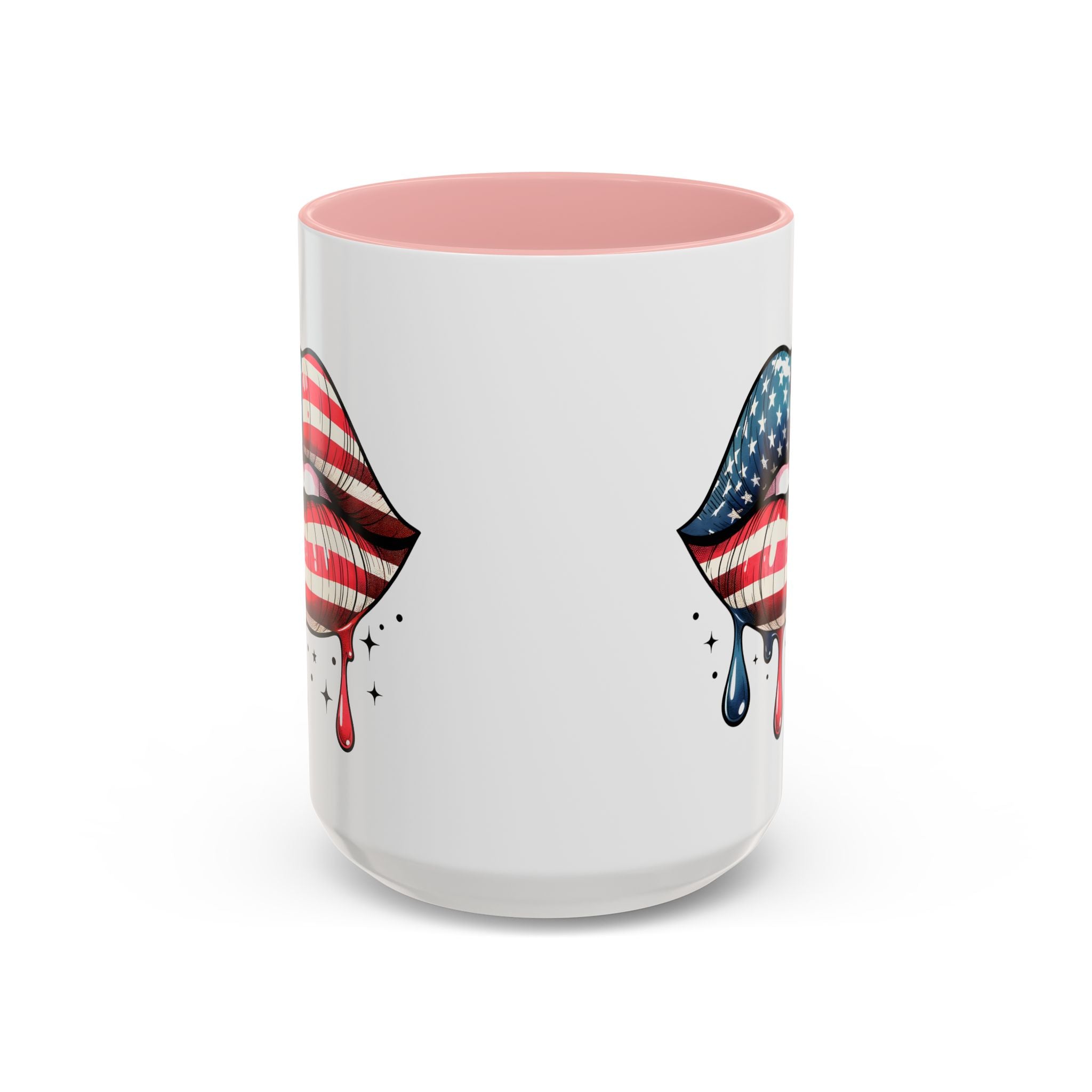 Patriotic Lip Print Coffee Mug – 11oz & 15oz
