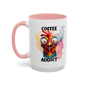 Coffee Addict Mug, Funny Coffee Lover Gift, Unique Kitchen Decor, Quirky Morning Brew Cup, Perfect for Birthdays & Holidays