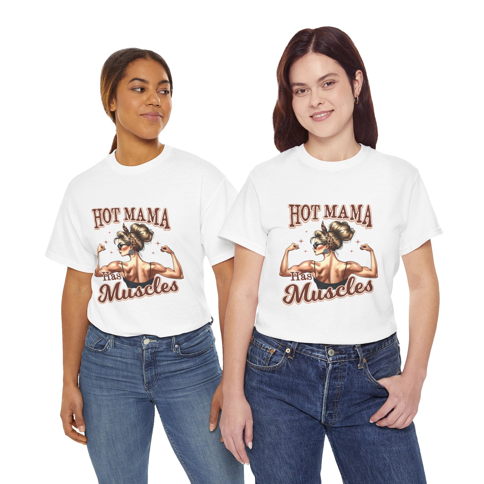 Muscle Mama Tee: Empowering Unisex Cotton Shirt, Gift for Moms, Fitness Lovers, Workout Apparel, Birthday, Mother's Day