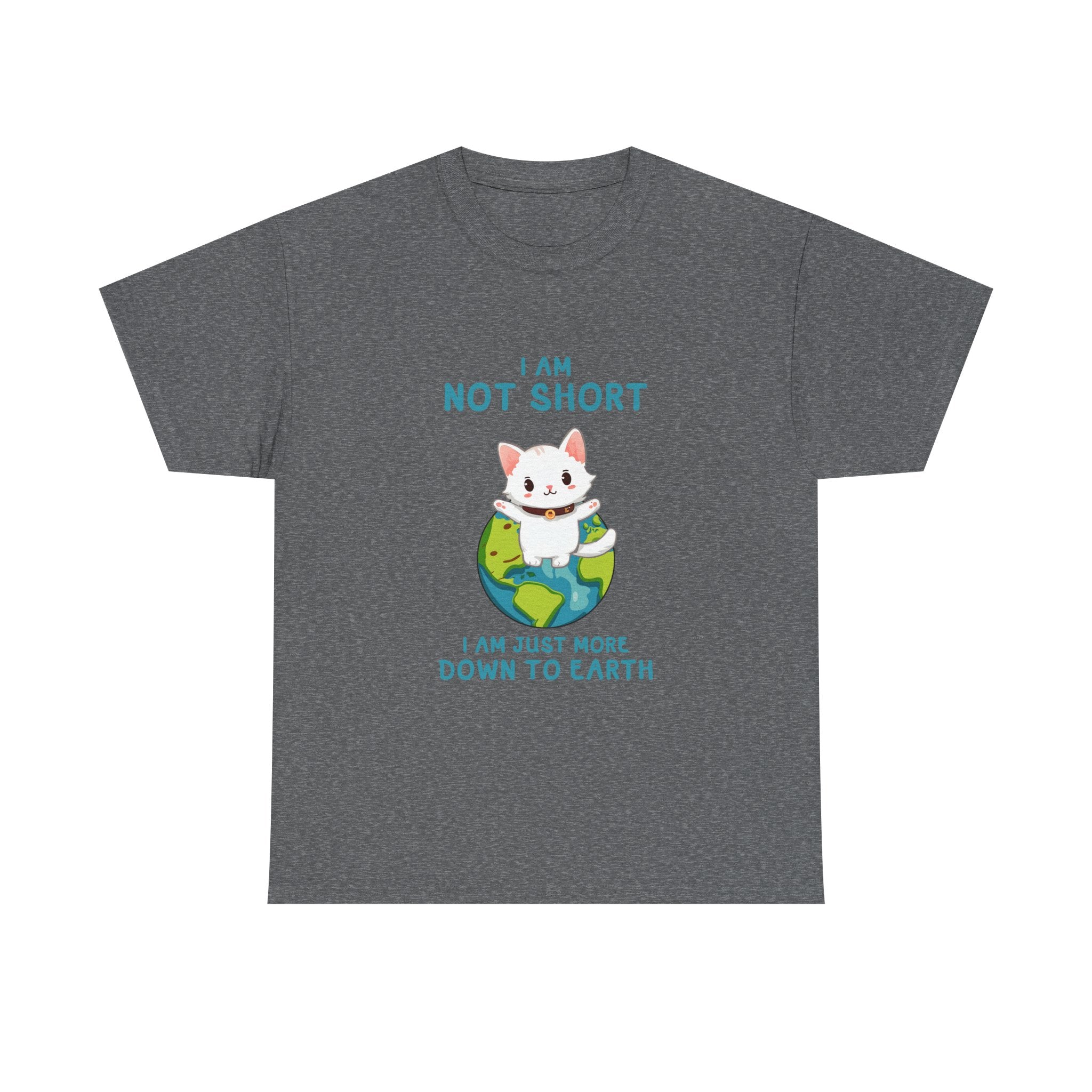 Cute Cat Earth T-Shirt, Funny Tee  Gift for Cat Lovers, Short Awareness Message, Casual Wear, Animal Lover Apparel