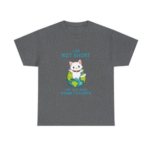 Cute Cat Earth T-Shirt, Funny Tee  Gift for Cat Lovers, Short Awareness Message, Casual Wear, Animal Lover Apparel
