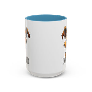 Dog Dad Accent Coffee Mug - Fun Gift for Dog Lovers, Pet Fathers, Father's Day, Birthday, Coffee Lovers