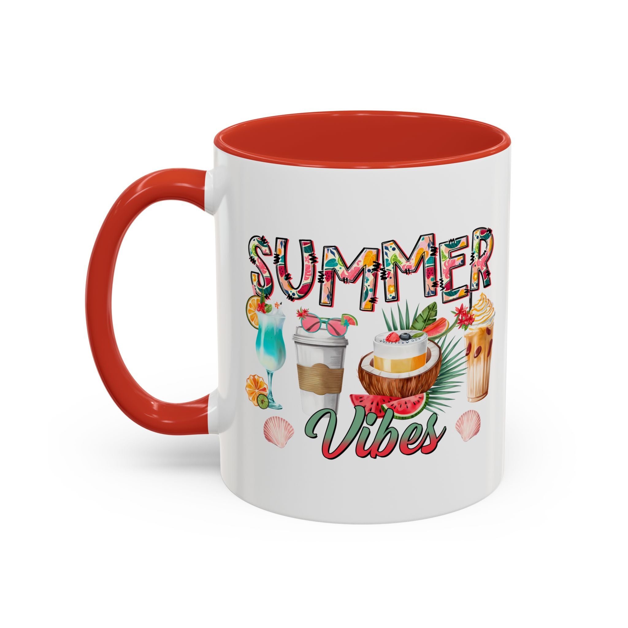 Summer Vibes Accent Coffee Mug - 11oz & 15oz - Perfect for Sunny Days & Celebrations